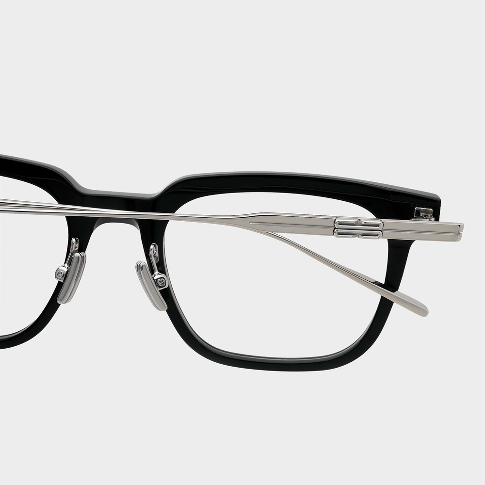 Mắt kính giả cận unisex Gentle Monster Zin 01 Clear Lenses Square Shape Black Acetate Frame 12