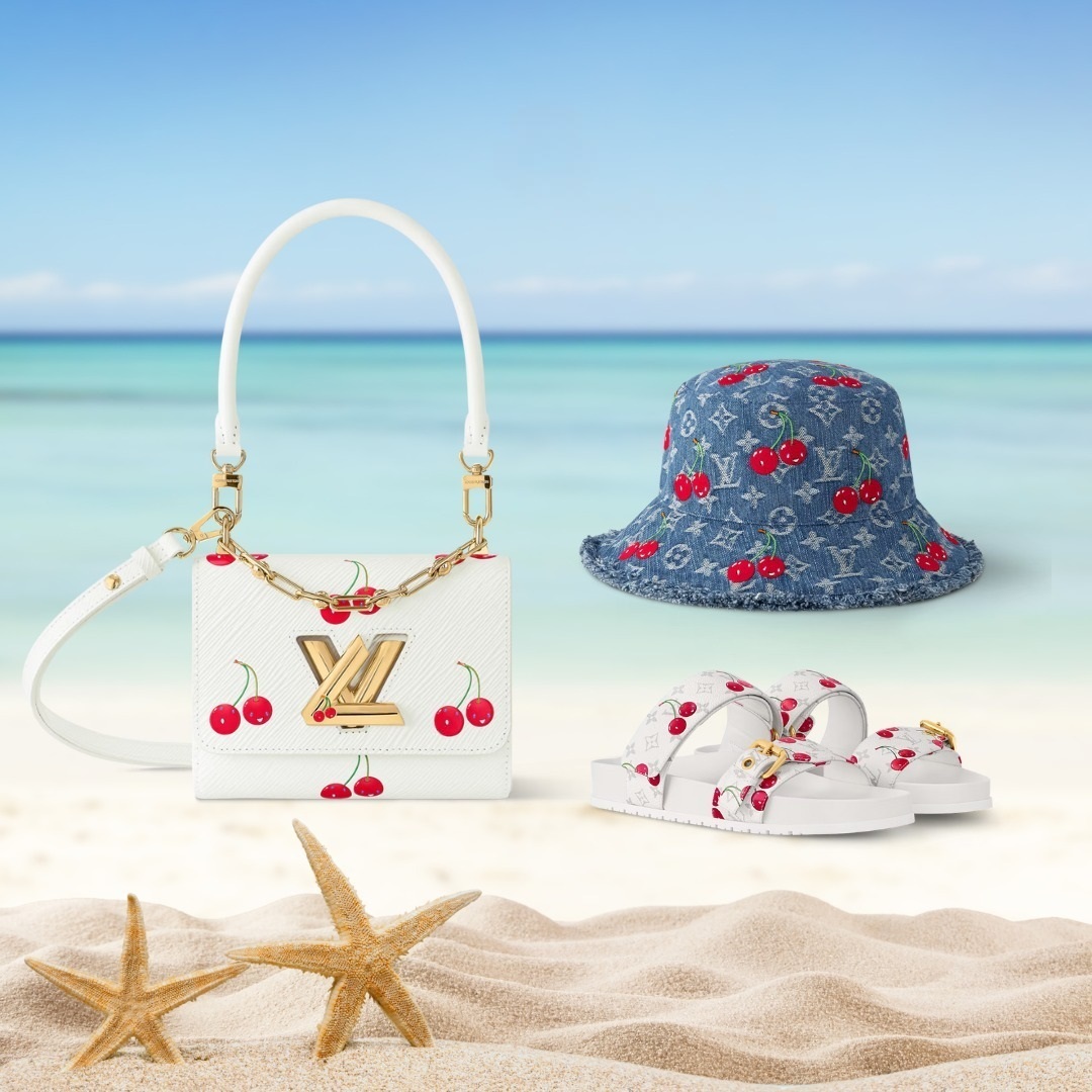 Mũ Louis Vuitton Cherry LV x TM Denim Cerise Bucket Hat 1