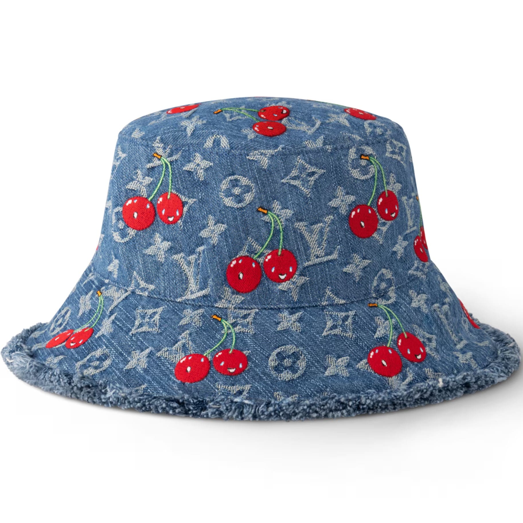 Mũ Louis Vuitton Cherry LV x TM Denim Cerise Bucket Hat 4