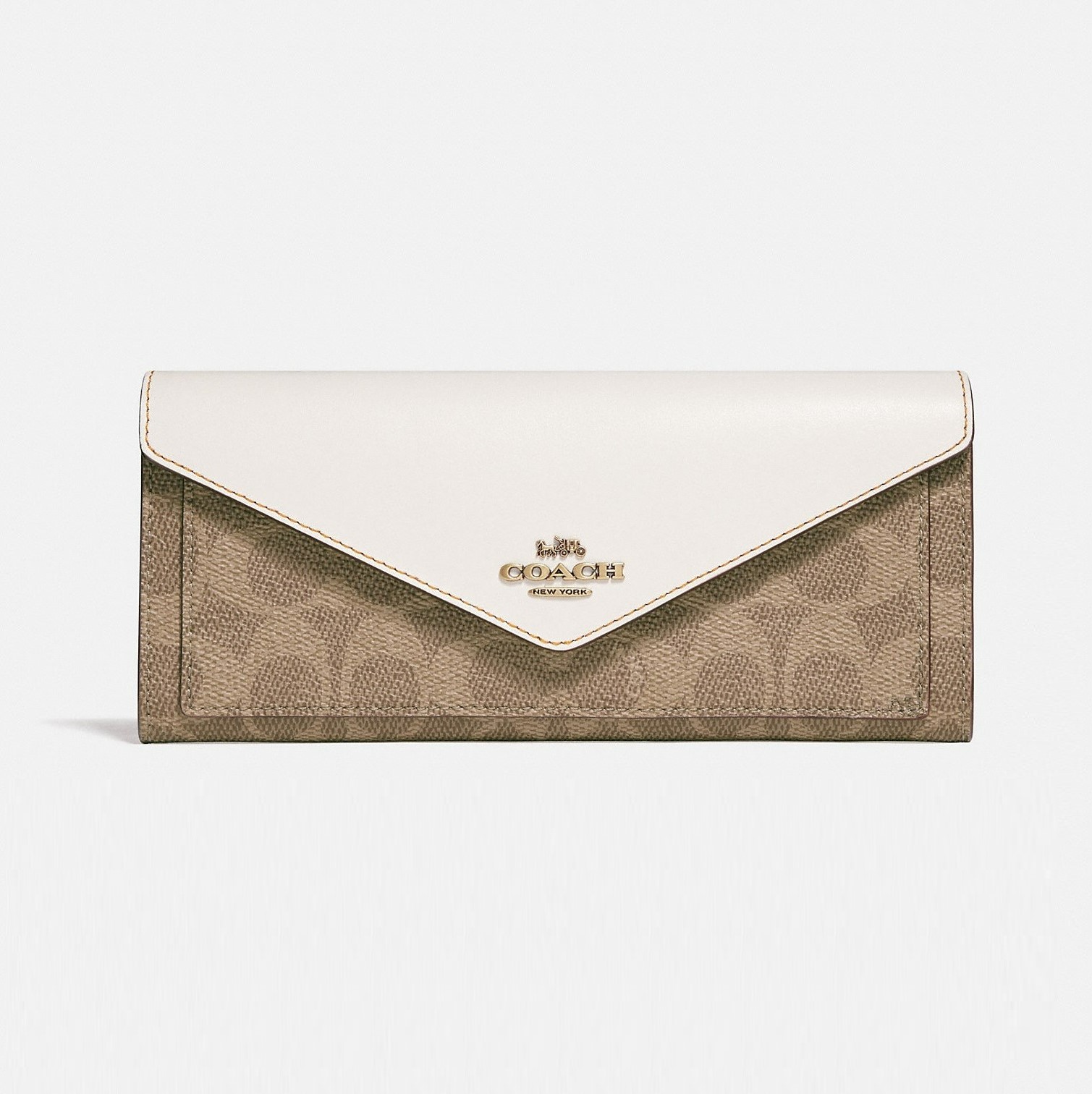 VÍ NỮ DÀI COACH CAO CẤP | COACH SOFT WALLET IN COLORBLOCK SIGNATURE CANVAS 1