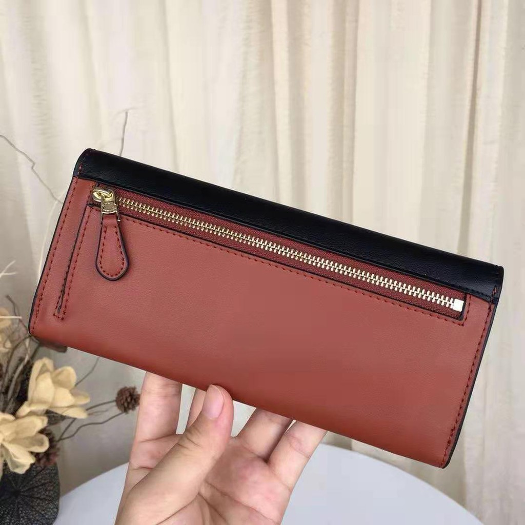 VÍ NỮ DÀI COACH CAO CẤP | COACH SOFT WALLET IN COLORBLOCK SIGNATURE CANVAS 17