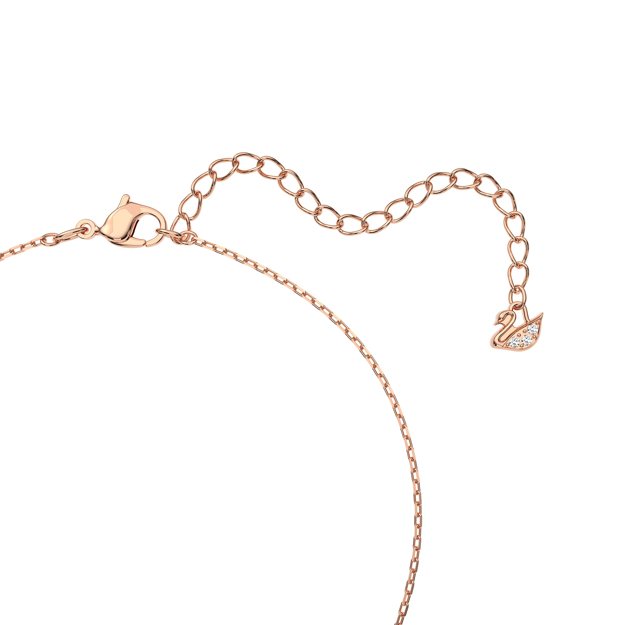 COMBO DÂY CHUYỀN VÒNG ĐEO TAY SWAROVSKI DAZZLING SWAN NECKLACE MULTI-COLORED ROSE-GOLD TONE PLATED 5469989 3
