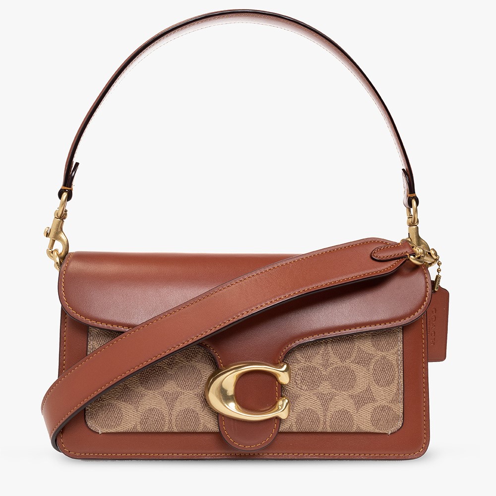 TÚI ĐEO CHÉO COACH NỮ TABBY SHOULDER BAG 26 IN SIGNATURE COATED CANVAS AND REFINED CALF LEATHER CI032 17