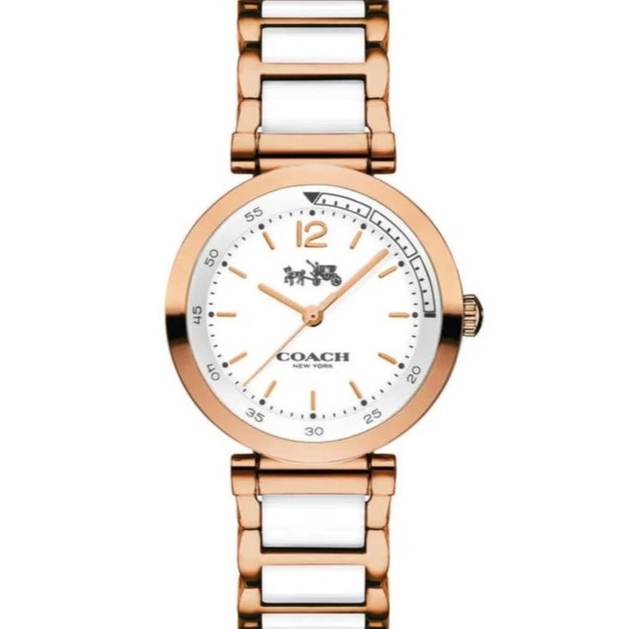 Đồng hồ đeo tay Coach nữ Rose Gold White Ceramic Ladies Bracelet Watch 14502463 3