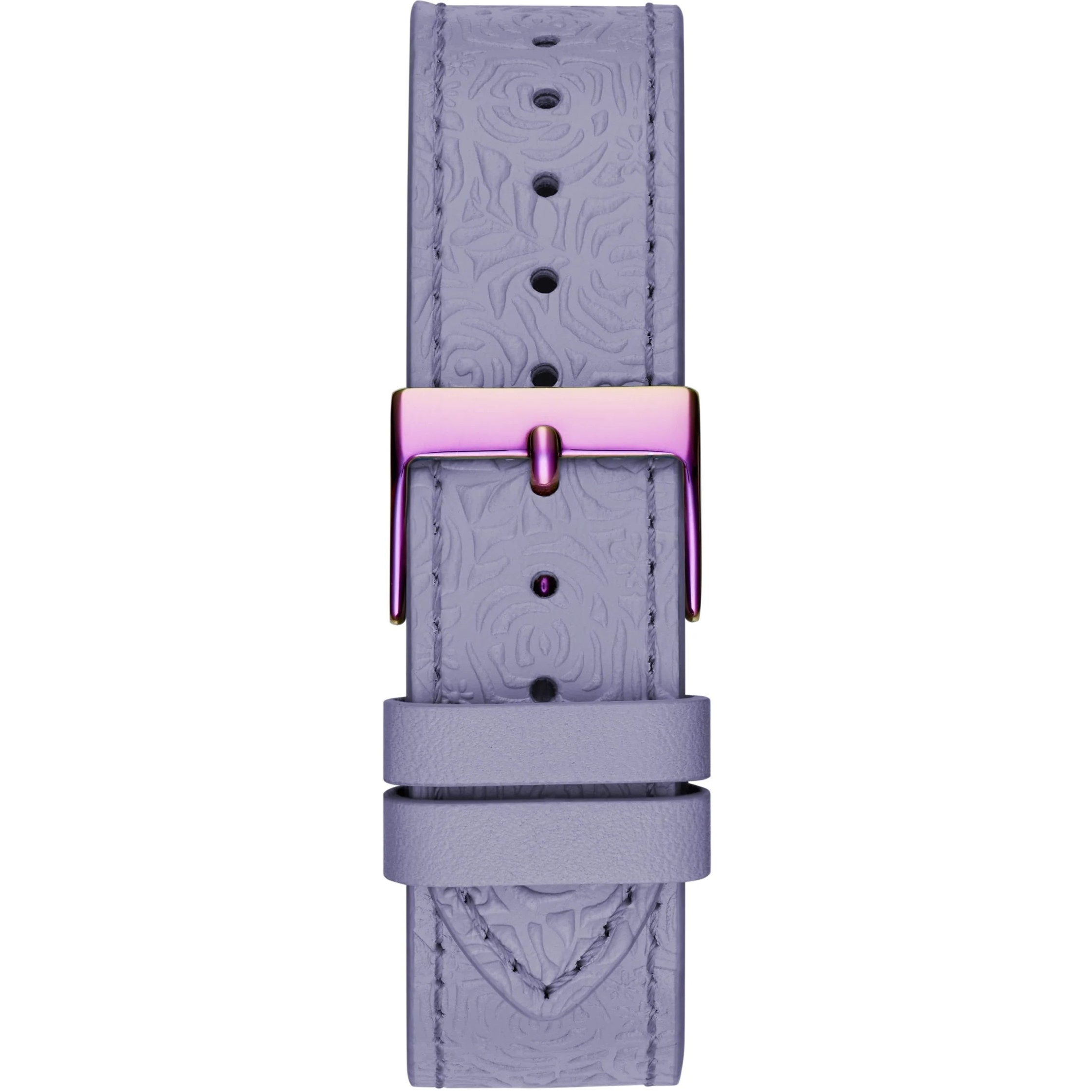 Đồng hồ nữ dây da tím Guess Dahlia Silver Dial Round Case Analog Women Watch GW0529L4 2