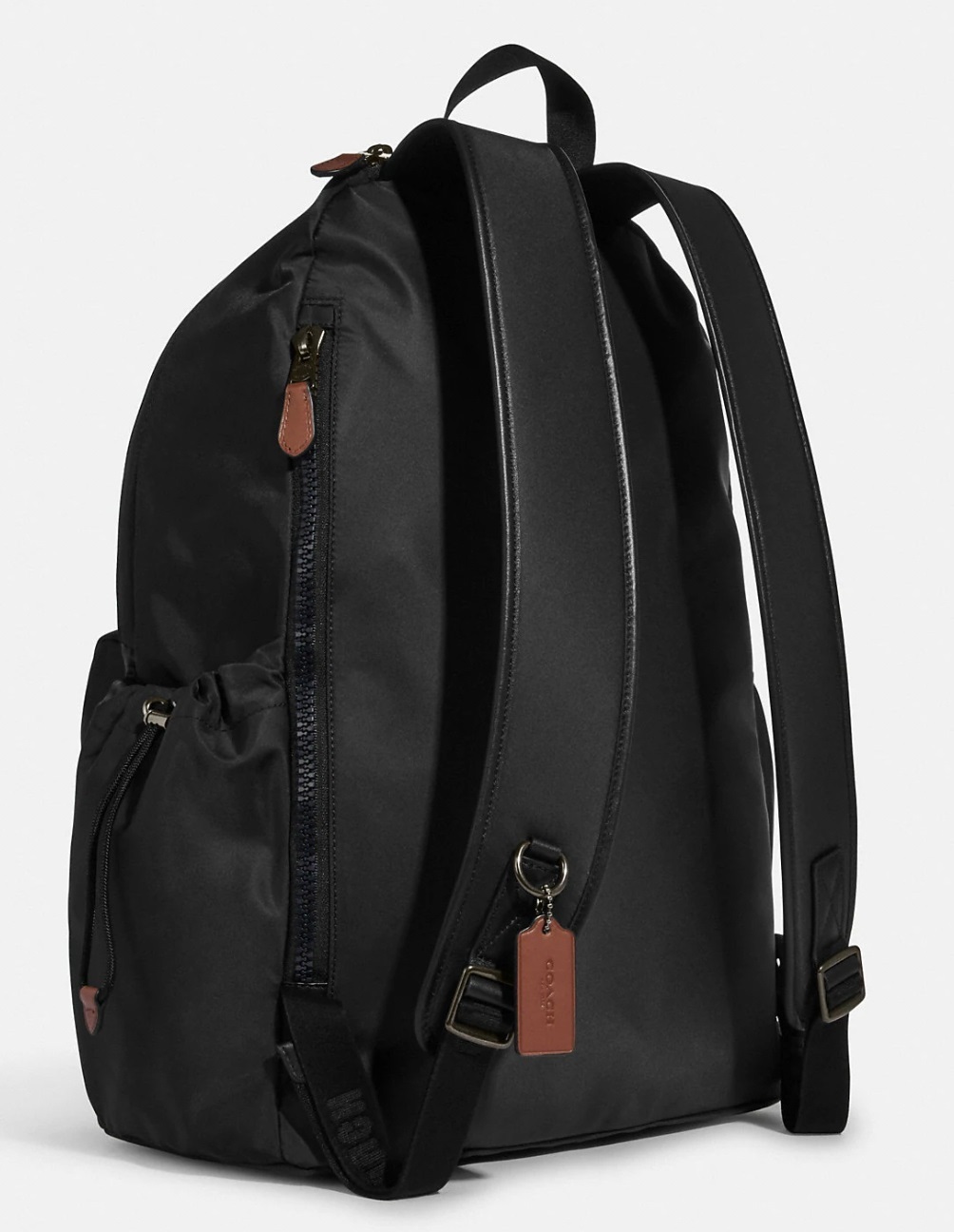 BALO ĐEN DU LỊCH COACH MAX BACKPACK NYLON TWILL AND NATURAL SMOOTH CALF LEATHER GUNMETAL BLACK C9834 2