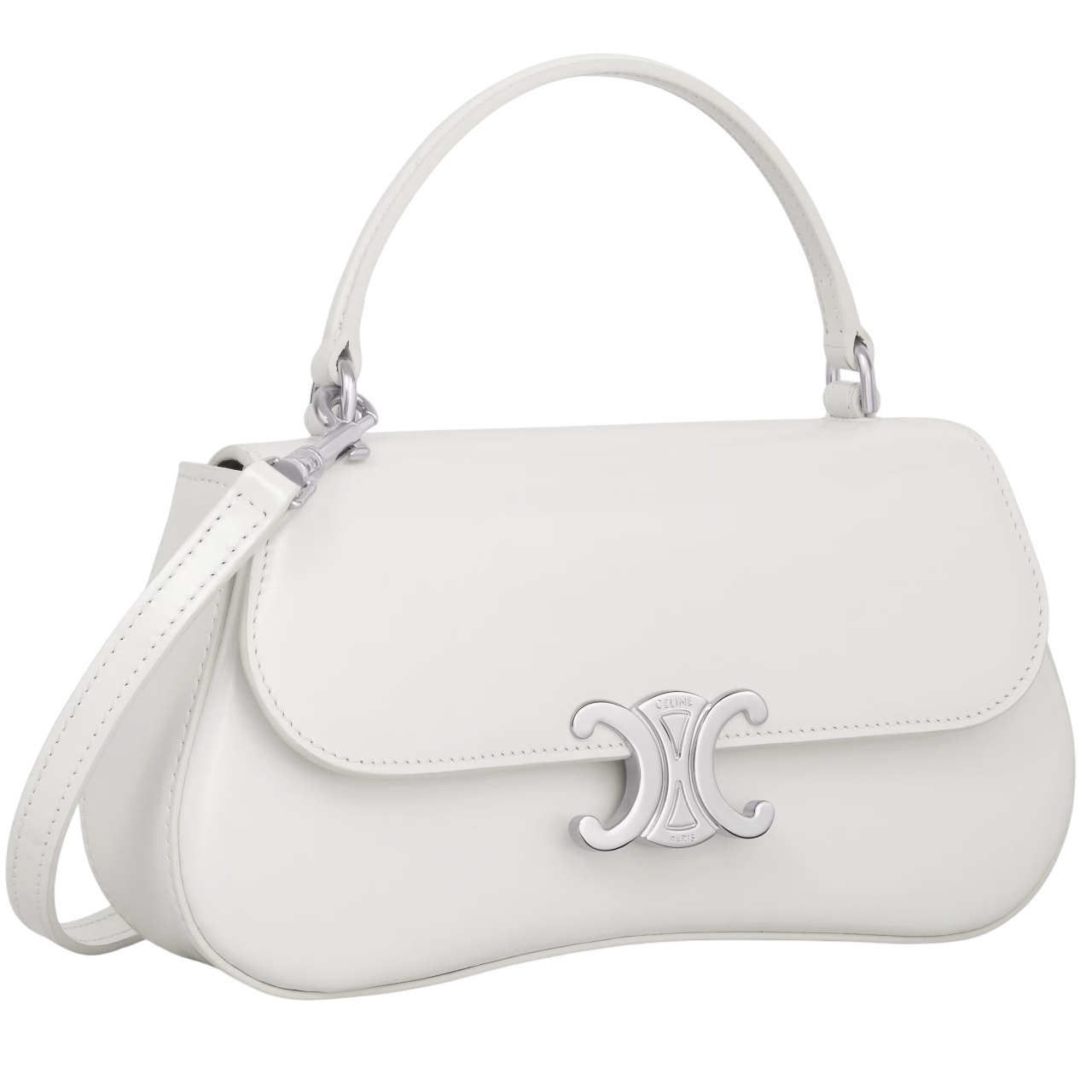 Túi xách Celine Teen Lola In Shiny Calfskin White 1