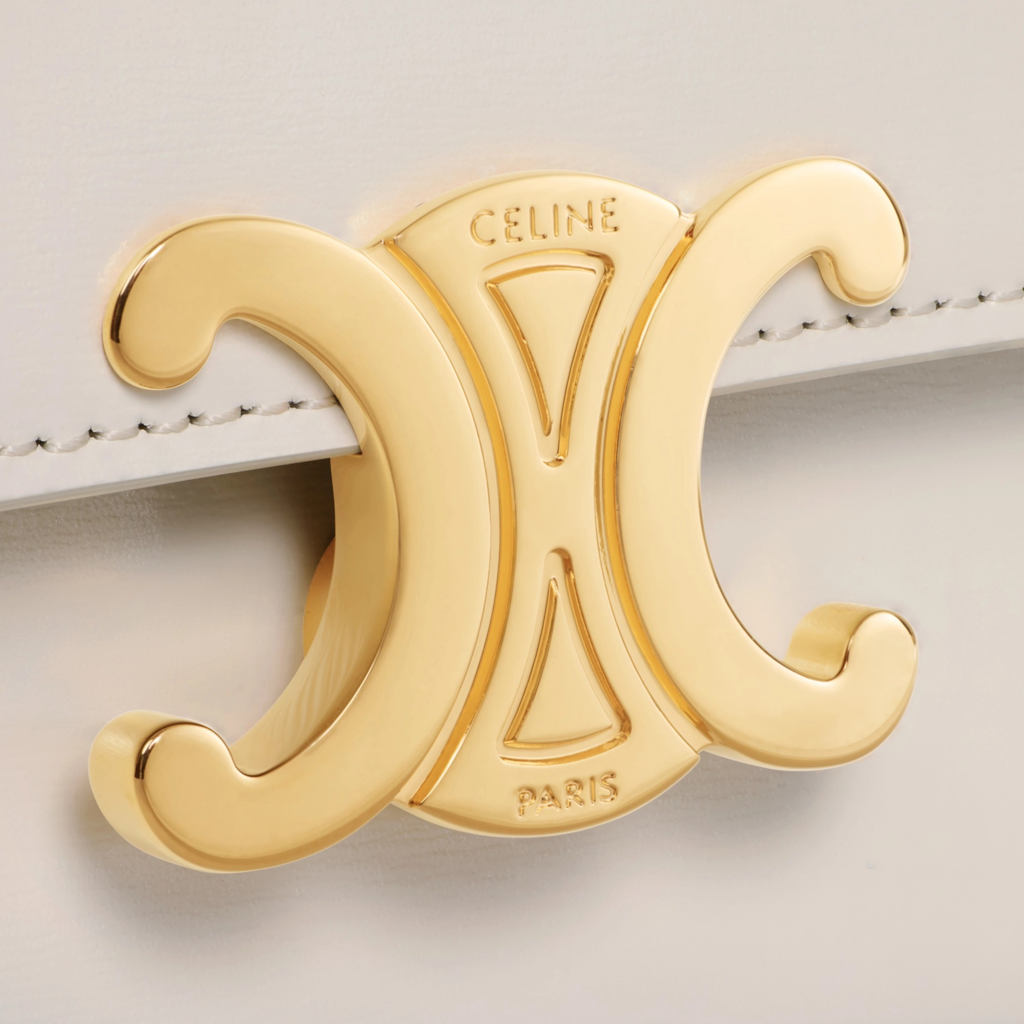 Túi xách Celine Teen Lola In Shiny Calfskin White Cotton 3