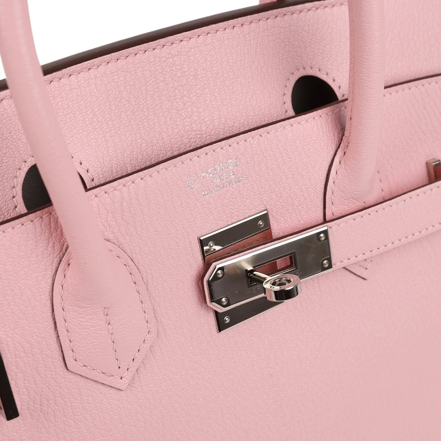 Túi xách Hermès Birkin 30 Rose Sakura Verso Chèvre Palladium Hardware 7