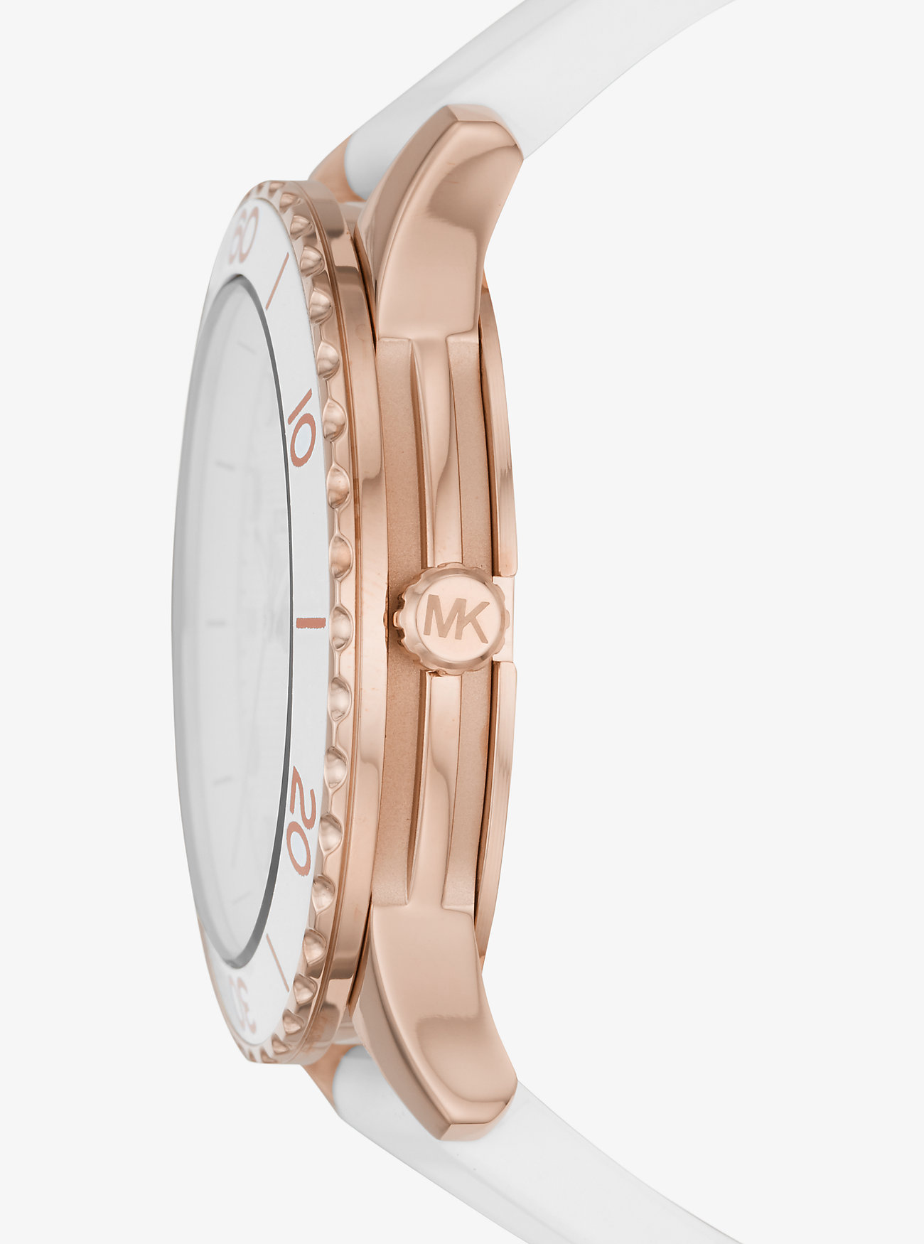 ĐỒNG HỒ ĐEO TAY MICHAEL KORS RUNWAY DIVE OVERSIZED ROSE GOLD-TONE SILICONE STRAP WATCH MK6853 7