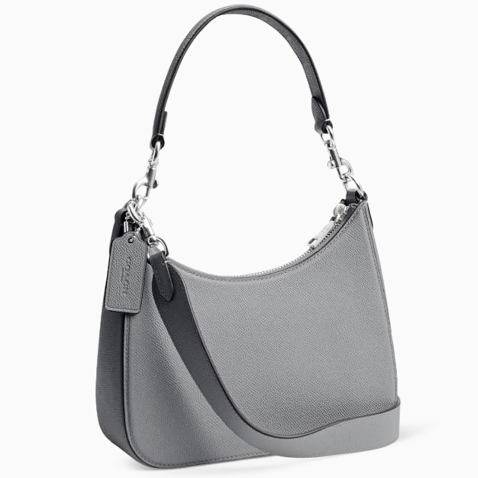 Túi Coach Hobo Crossbody Grey Crossgrain Leather With Signature Canvas CJ842 6