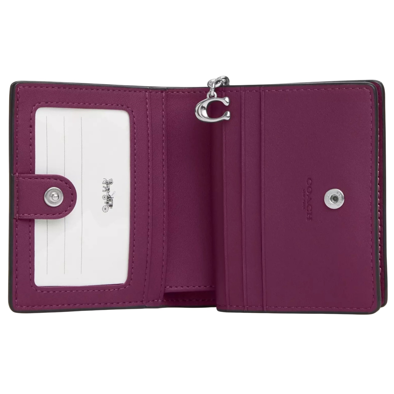 Ví nữ Coach ngắn Snap Wallet In Signature Canvas With Country Floral Print CM973 2
