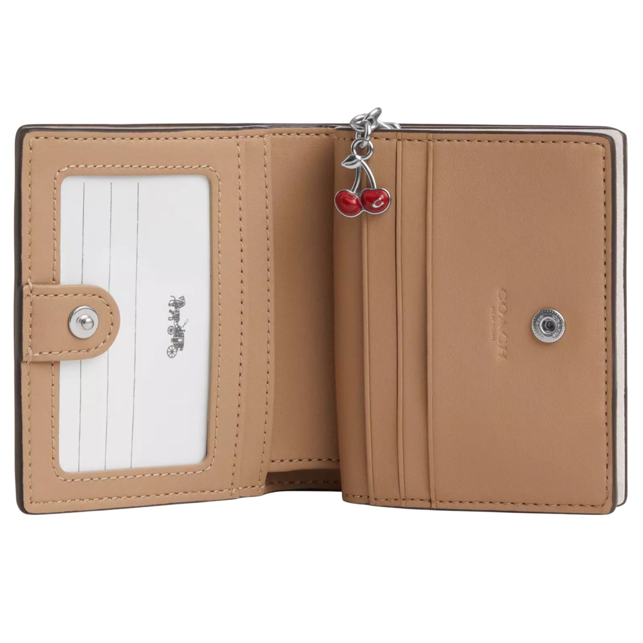 Ví ngắn Coach Snap Wallet With Cherry Print CZ618 2
