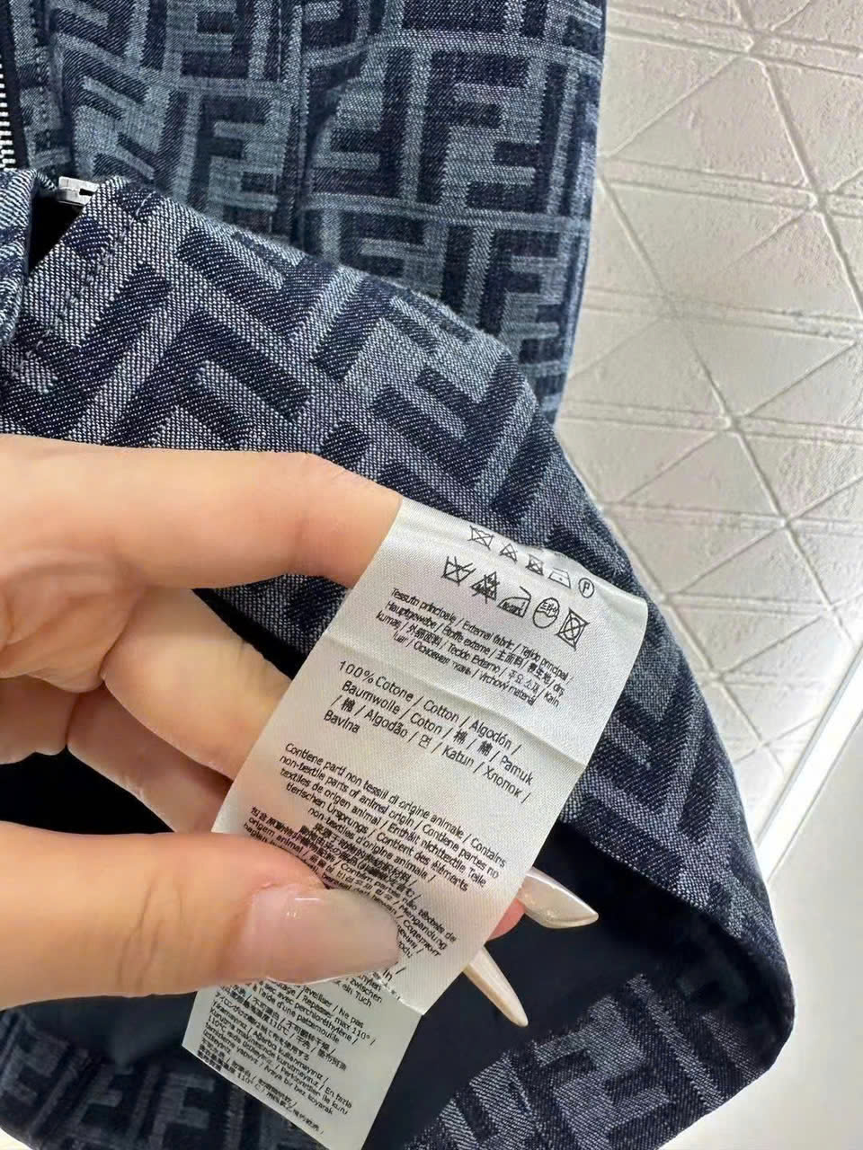 Đầm xanh sát nách nữ Fendi 2