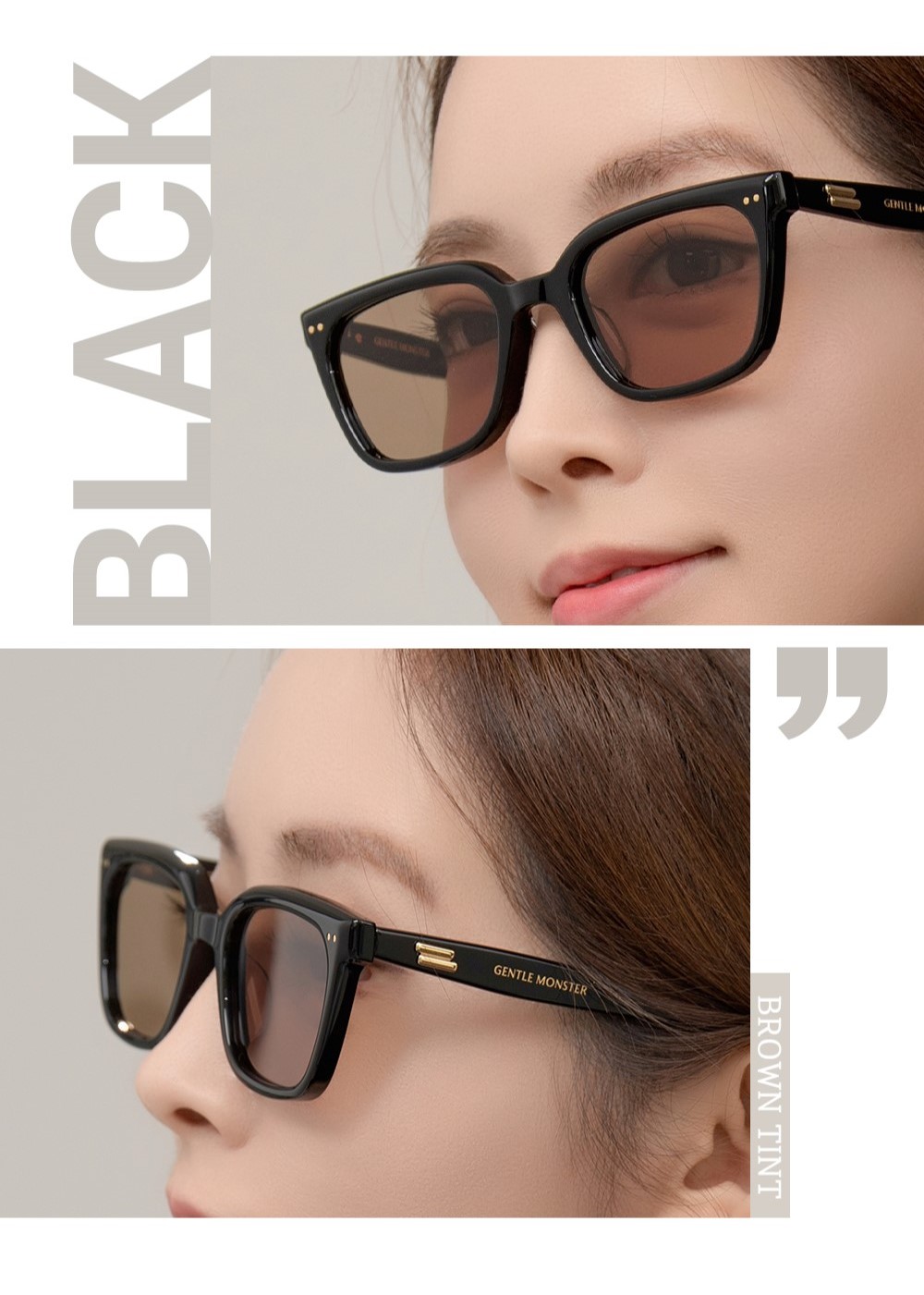 Kính mát Gentle Monster Breezebe 01(BR) Brown Lenses Black Acetate Frame 3