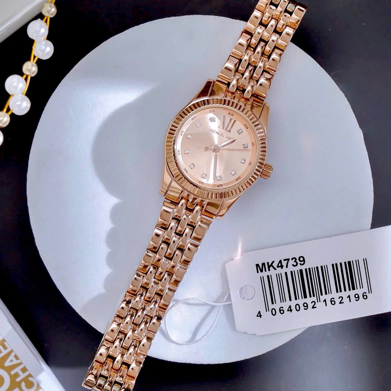 Đồng hồ đeo tay MK nữ Michael Kors Petite Lexington Rose Gold-tone Pavé Watch MK4739 11