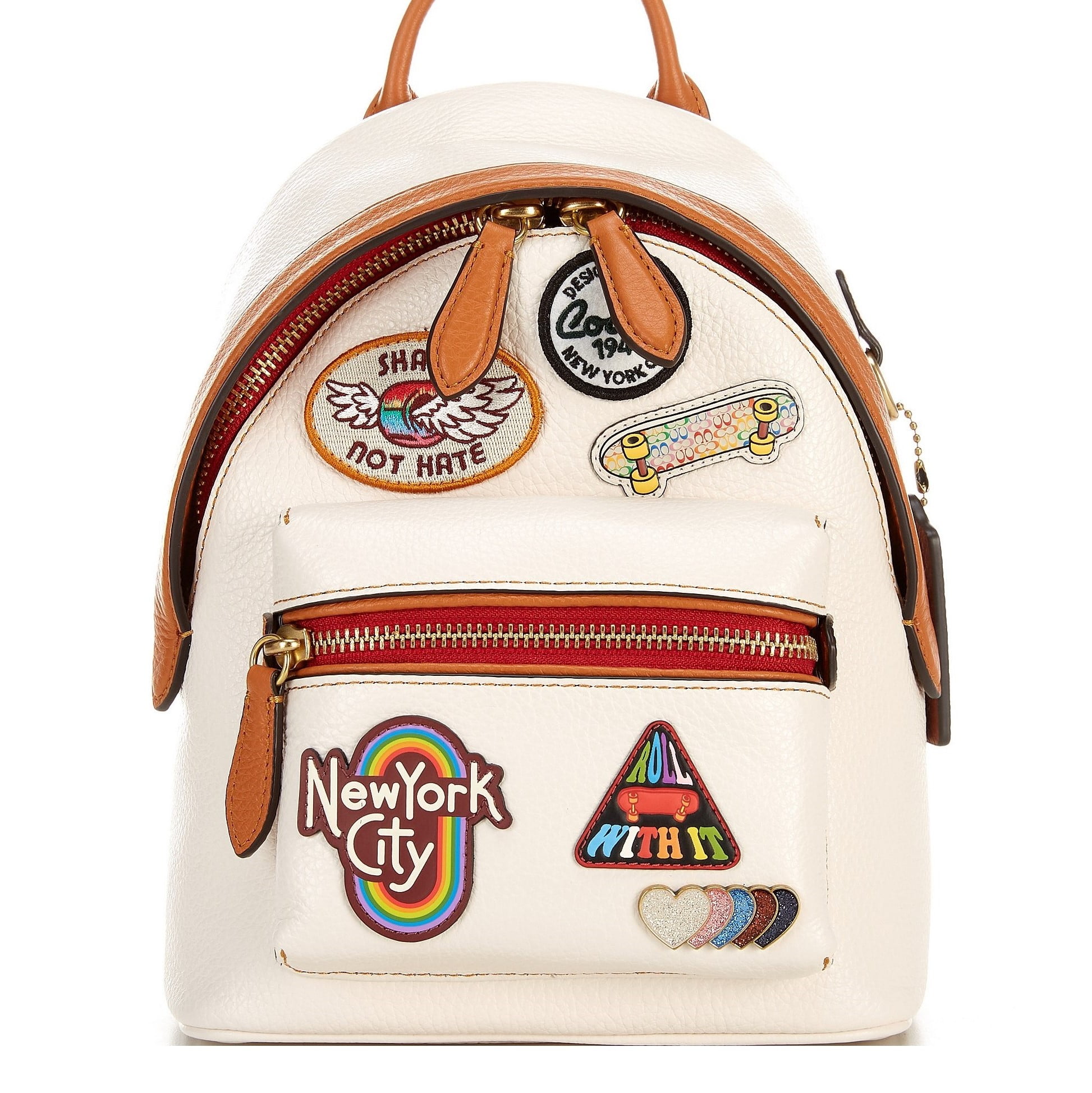 BALO NỮ STICKER COACH CHARTER BACKPACK 18 WITH PATCHES CA137 9