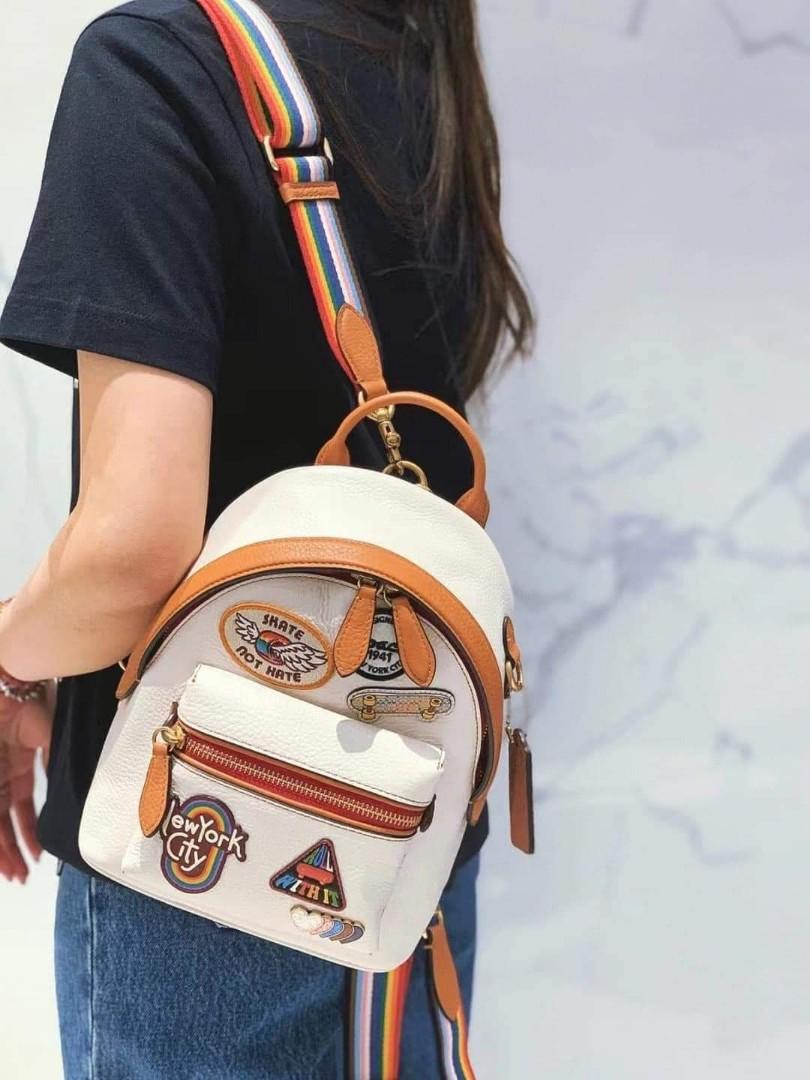 BALO NỮ STICKER COACH CHARTER BACKPACK 18 WITH PATCHES CA137 12