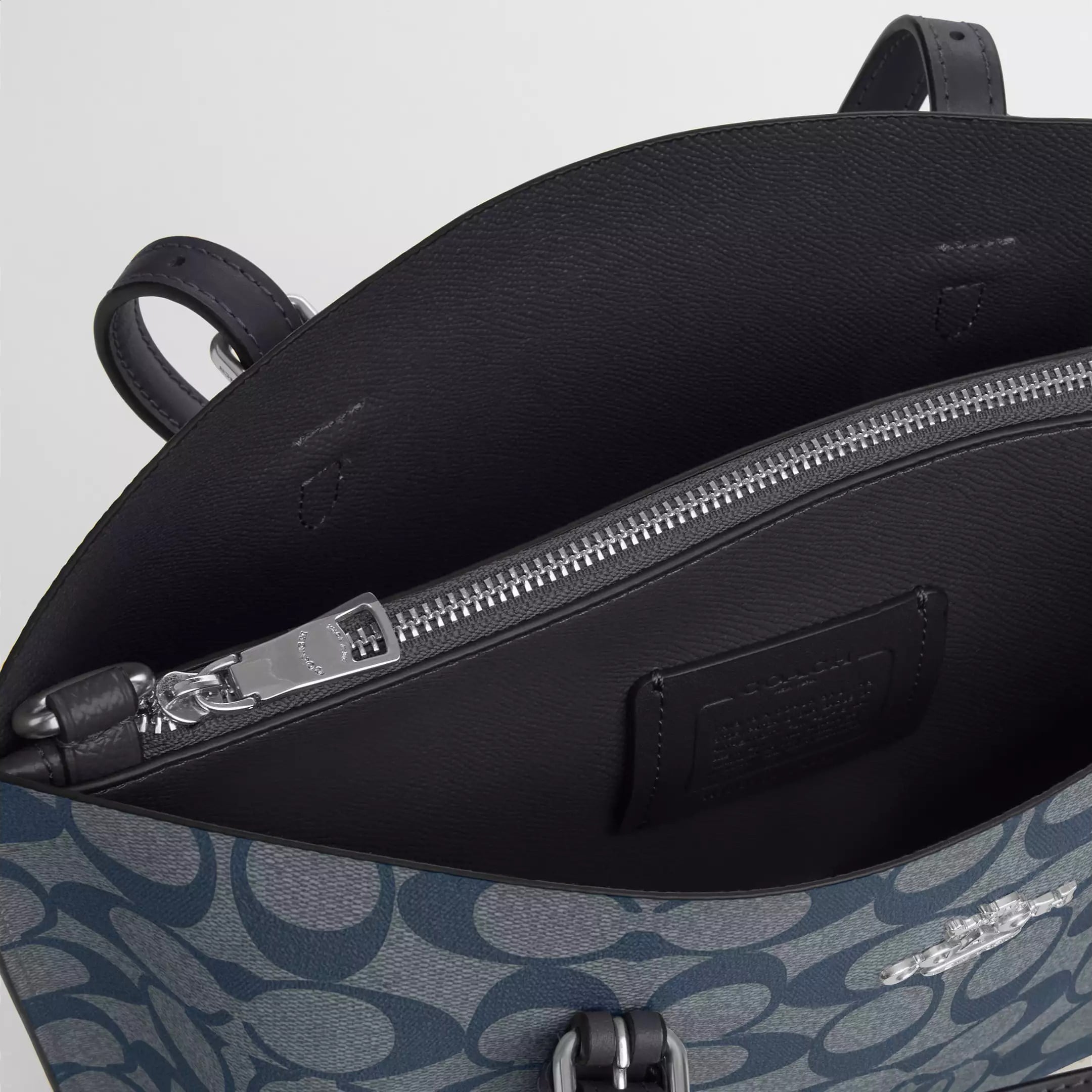 TÚI NỮ COACH MOLLIE TOTE BAG 25 IN SIGNATURE CANVAS DENIM MIDNIGHT NAVY C4250 3