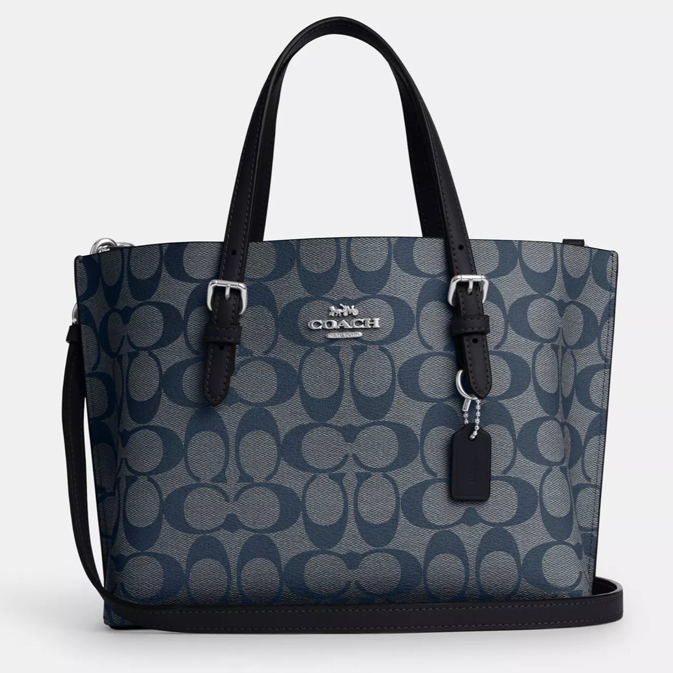 TÚI NỮ COACH MOLLIE TOTE BAG 25 IN SIGNATURE CANVAS DENIM MIDNIGHT NAVY C4250 6