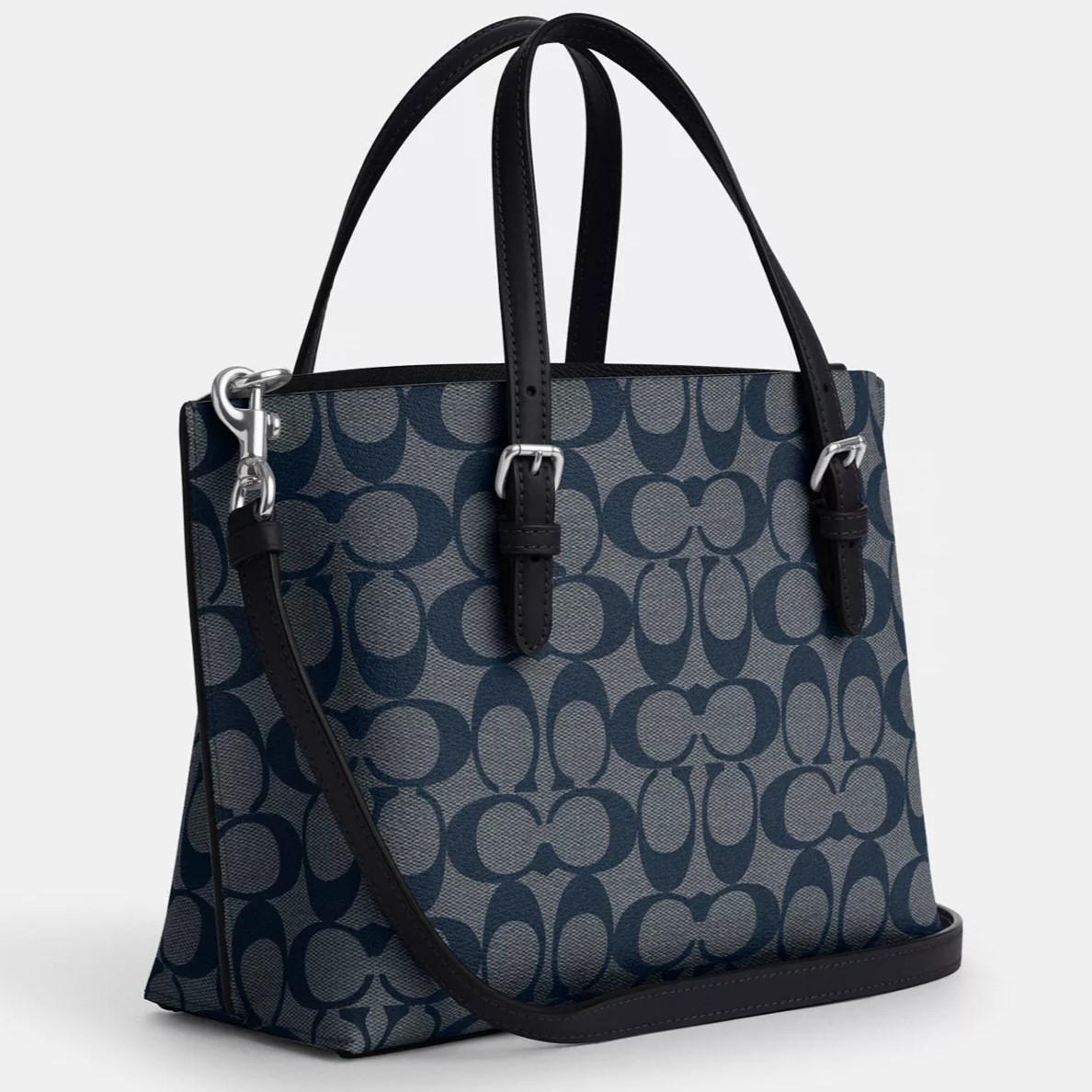 TÚI NỮ COACH MOLLIE TOTE BAG 25 IN SIGNATURE CANVAS DENIM MIDNIGHT NAVY C4250 9
