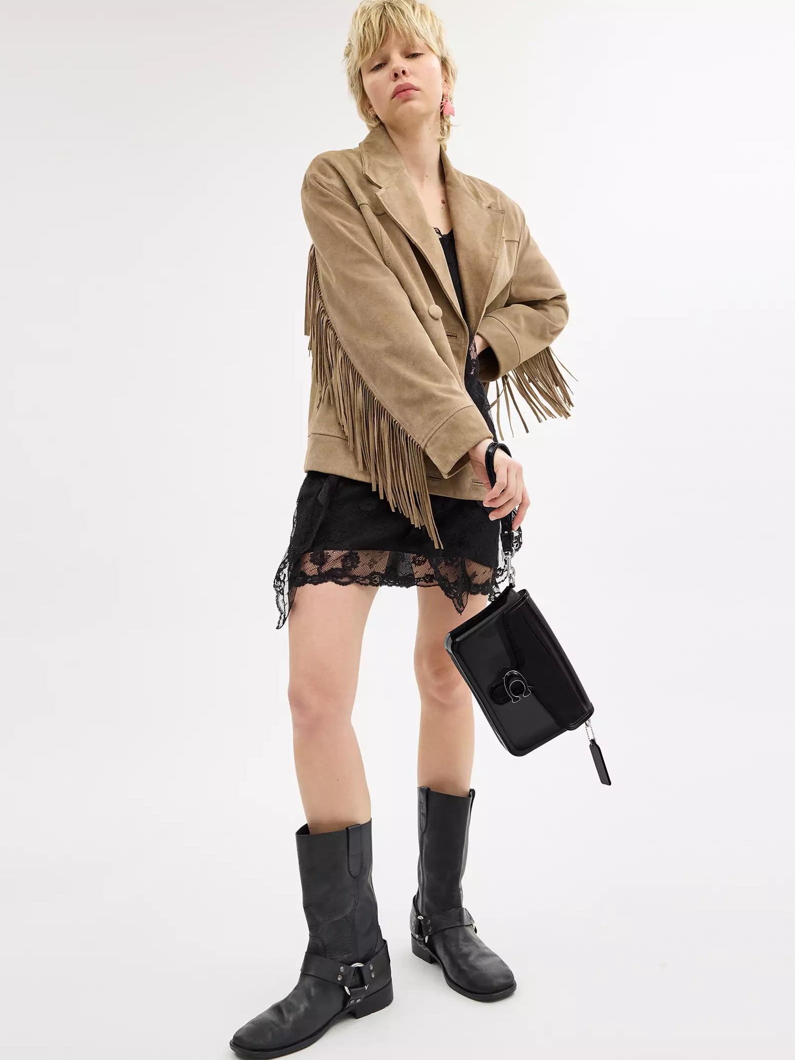 Túi đeo Coach nữ Jelly Tabby Silver Flower Black CH748 3