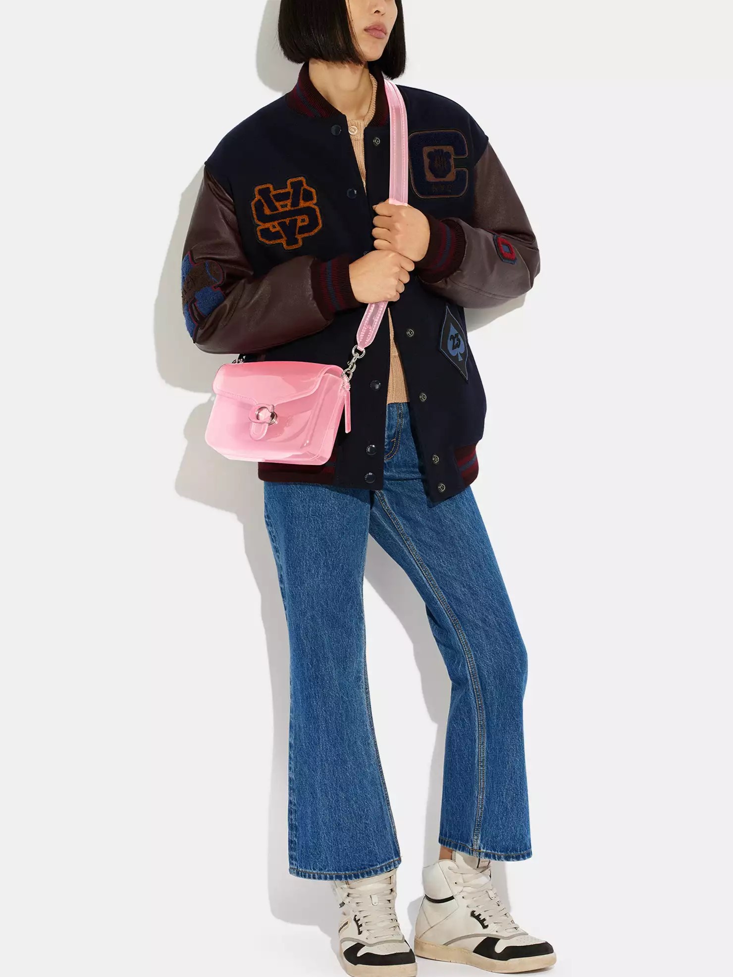 Túi đeo Coach nữ Jelly Tabby Silver Flower Pink CH748 9