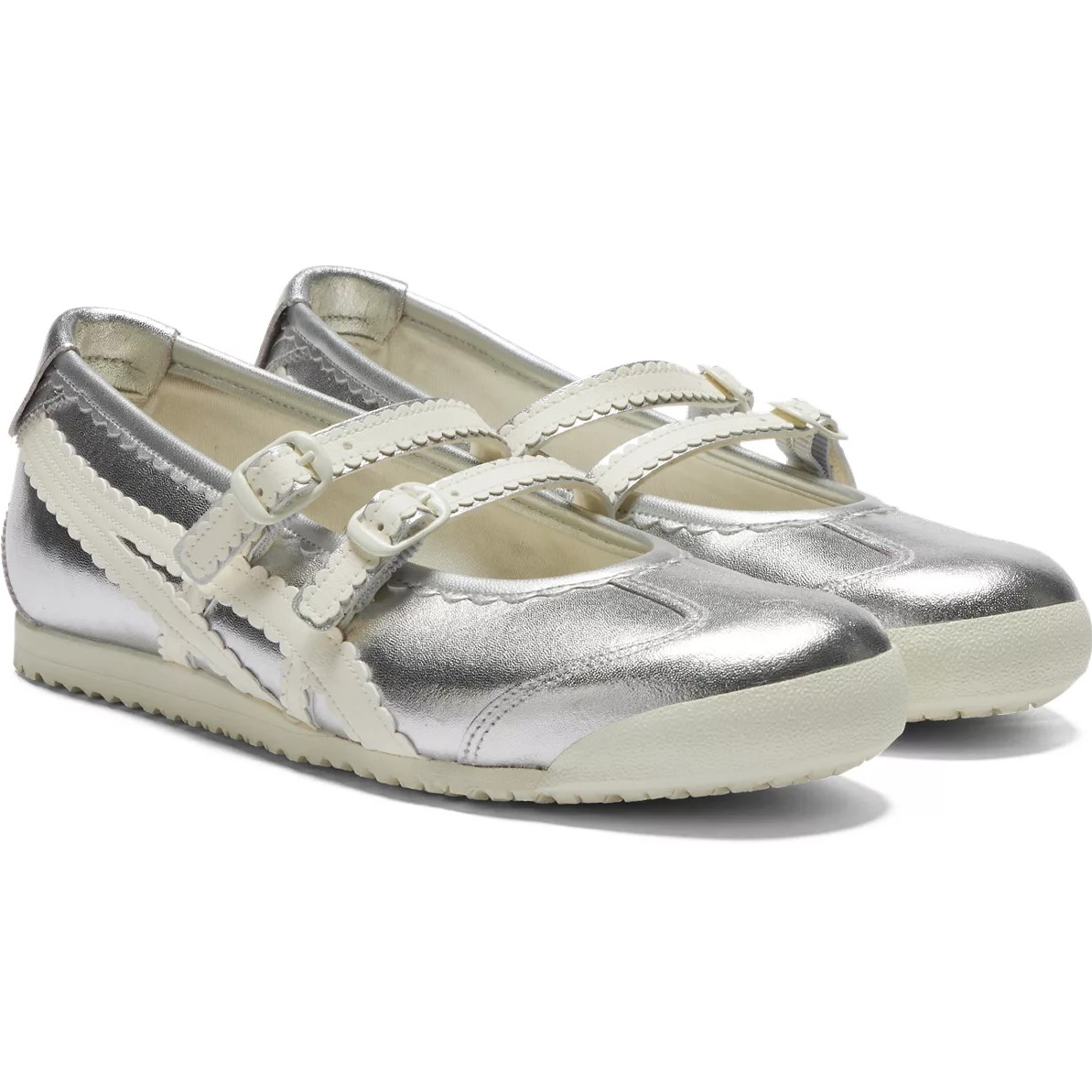 Giày búp bê nữ Onitsuka Tiger Mexico 66 TGRS Silver Cream 1182A660-020 3