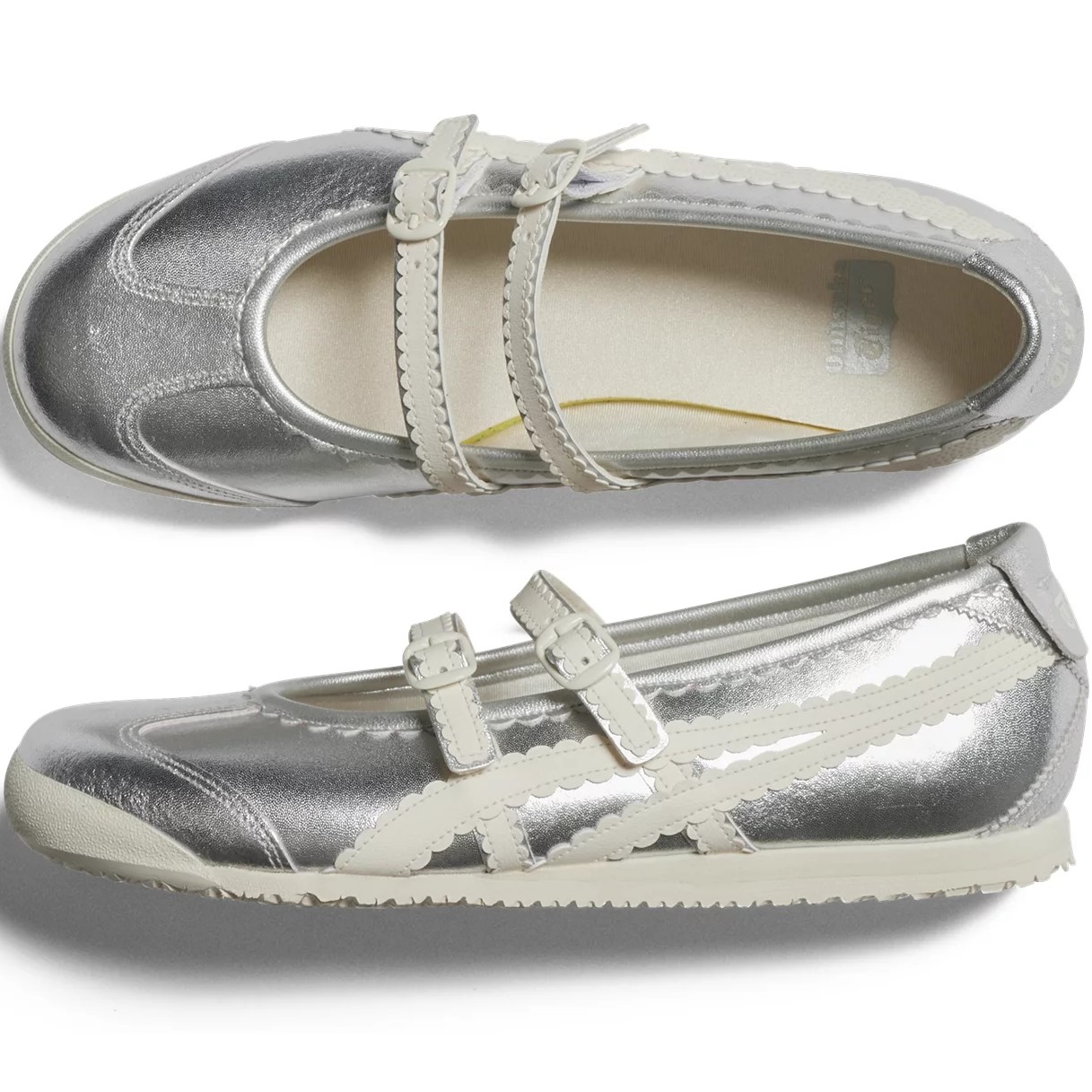 Giày búp bê nữ Onitsuka Tiger Mexico 66 TGRS Silver Cream 1182A660-020 11