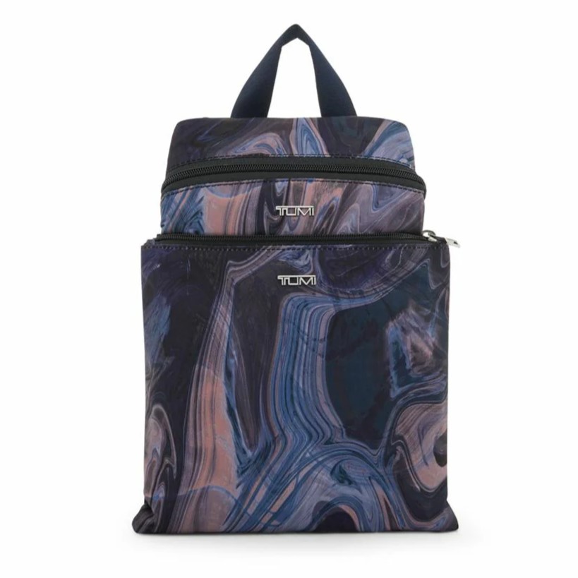 Ba lô nữ Tumi Voyageur Just In Case Backpack Navy Liquid Print 3