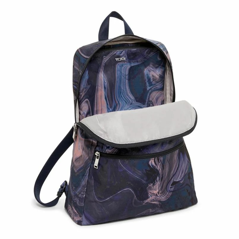 Ba lô nữ Tumi Voyageur Just In Case Backpack Navy Liquid Print 4