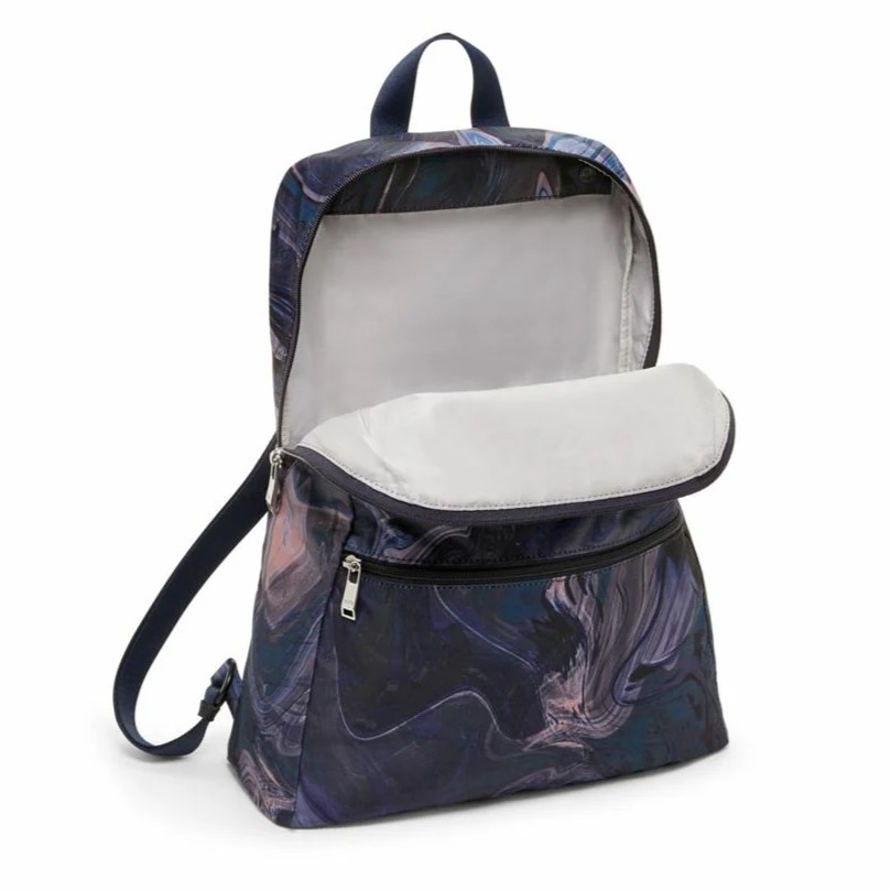 Ba lô nữ Tumi Voyageur Just In Case Backpack Navy Liquid Print 5