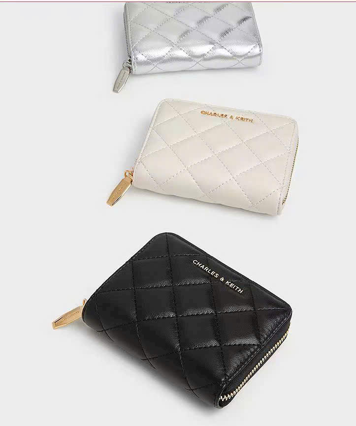 Ví ngắn nữ Charles Keith Alva Quilted Zip Around Wallet CK6-10770678 6