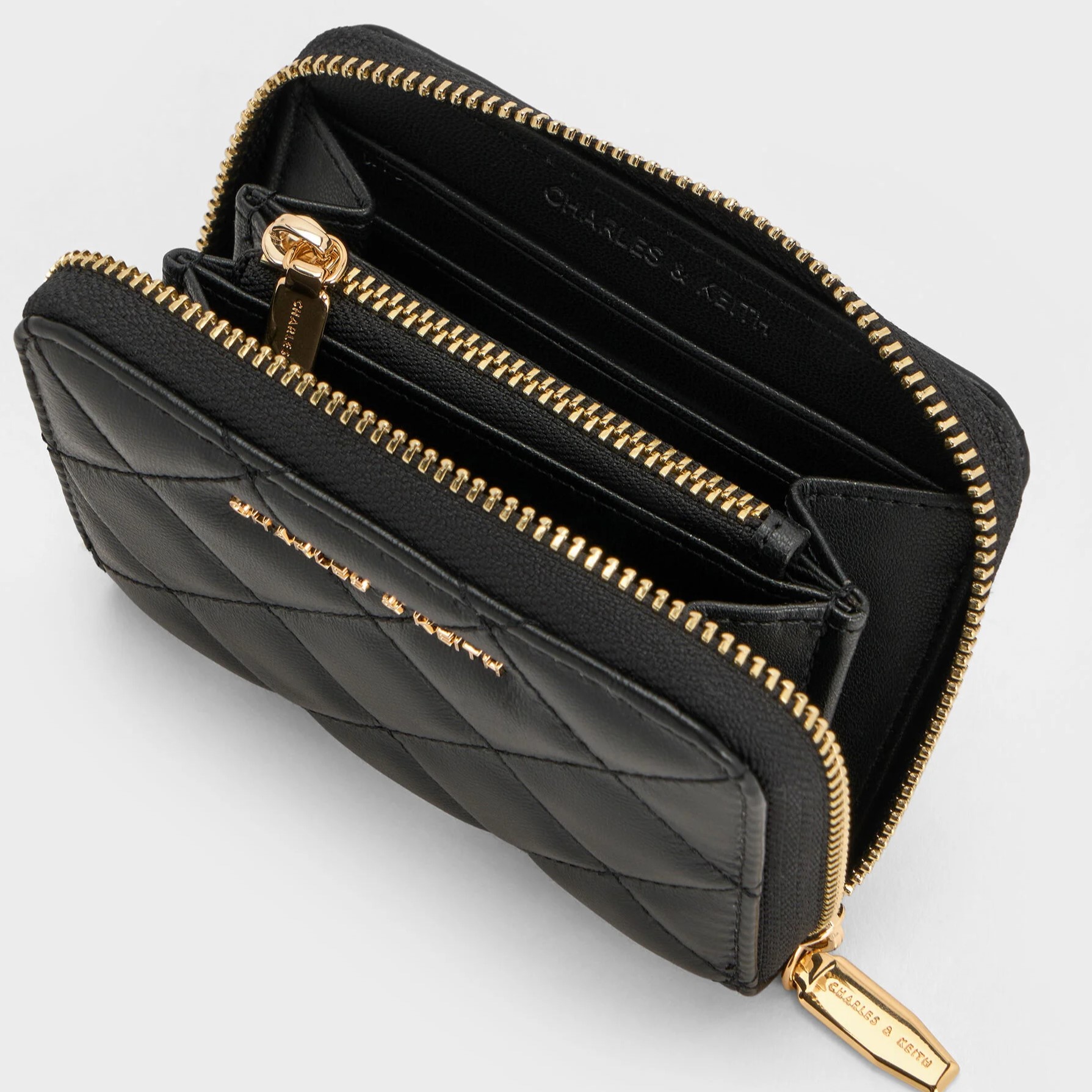 Ví ngắn nữ Charles Keith Alva Quilted Zip Around Wallet CK6-10770678 7