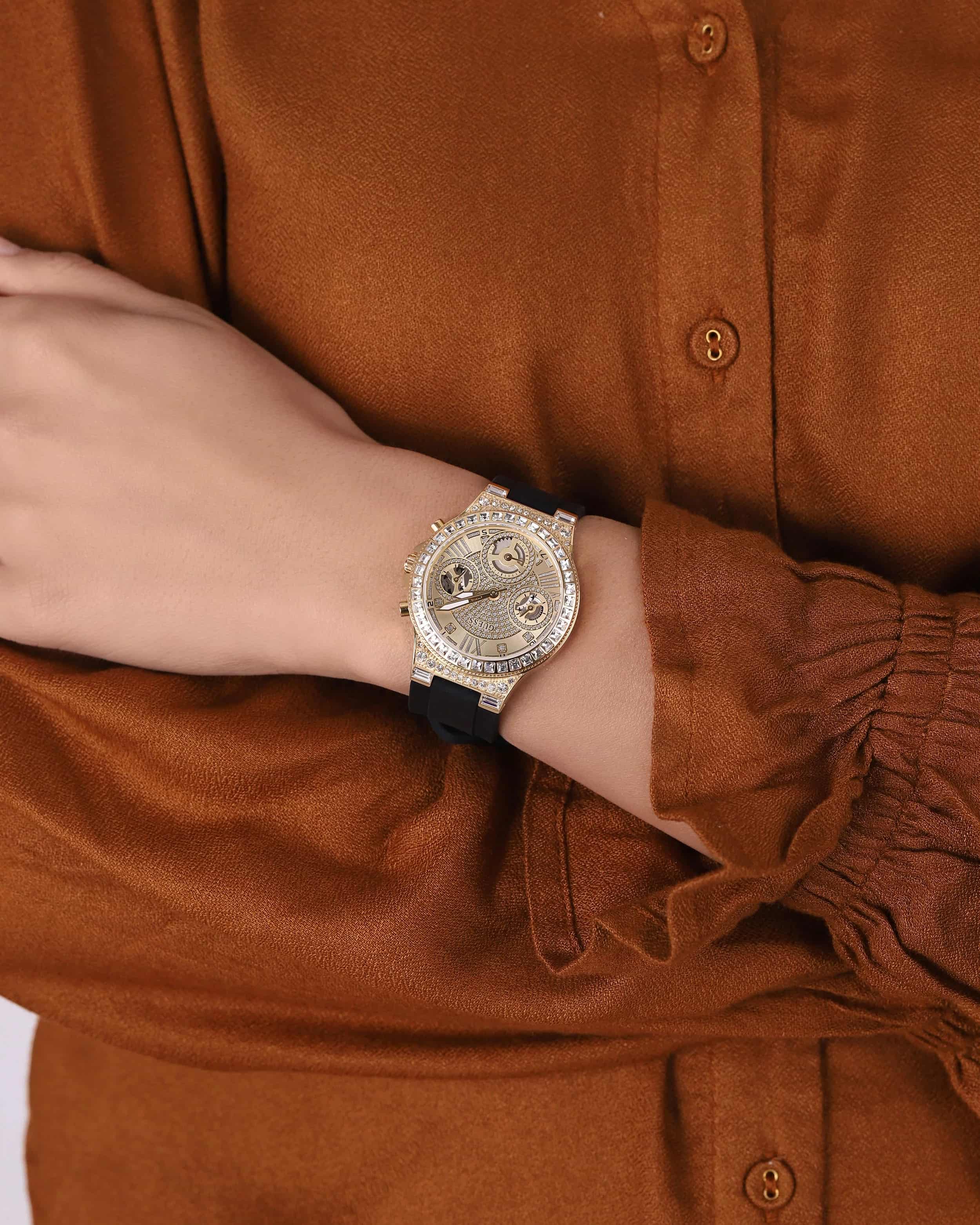 Đồng hồ đeo tay nữ Guess Moonlight Black Tone Watch GW0257L1 3