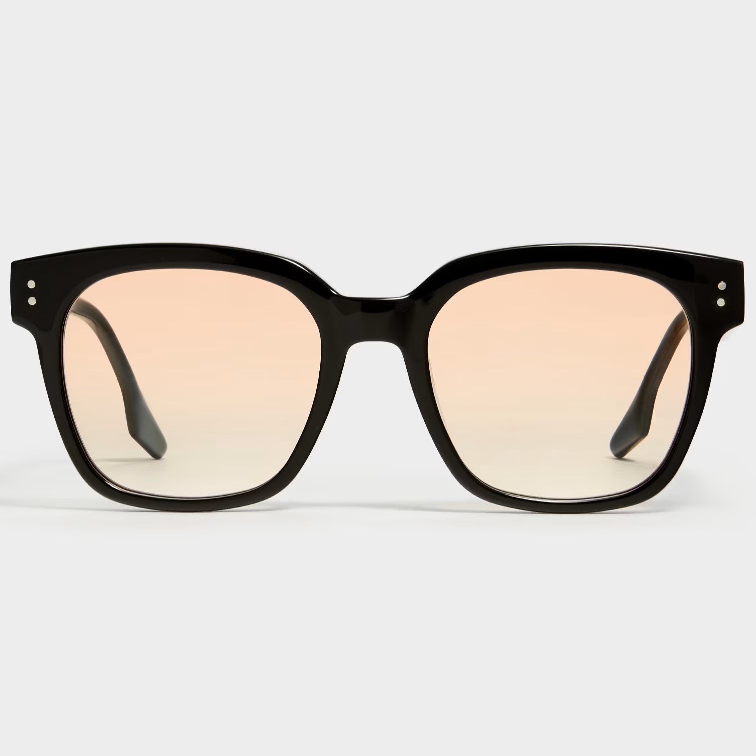 KÍNH MÁT GIẢ CẬN GENTLE MONSTER UNA C N 01(OR) ORANGE GRADIENT LENSES SQUARE BLACK ACETATE FRAME 6