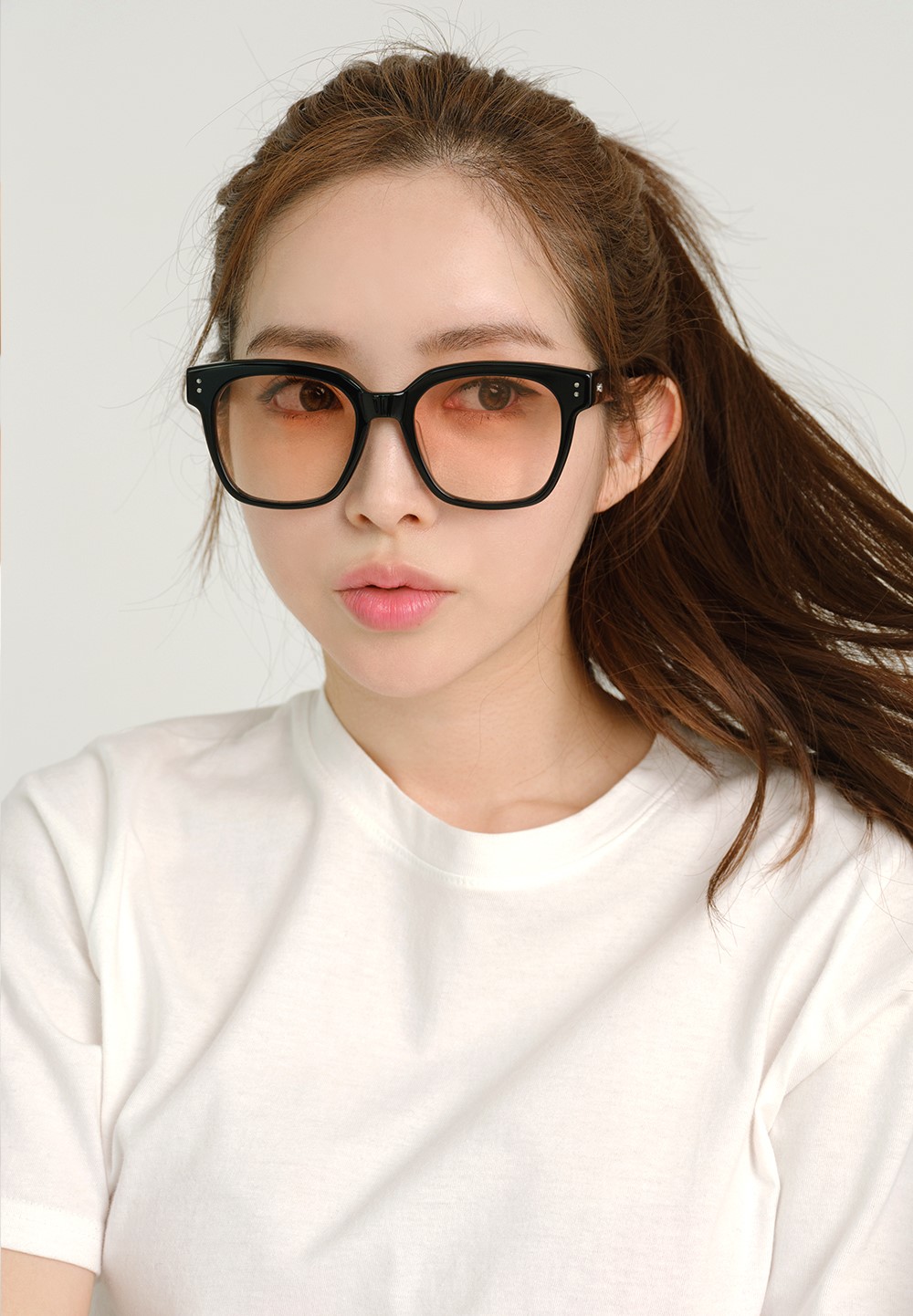 KÍNH MÁT GIẢ CẬN GENTLE MONSTER UNA C N 01(OR) ORANGE GRADIENT LENSES SQUARE BLACK ACETATE FRAME 7