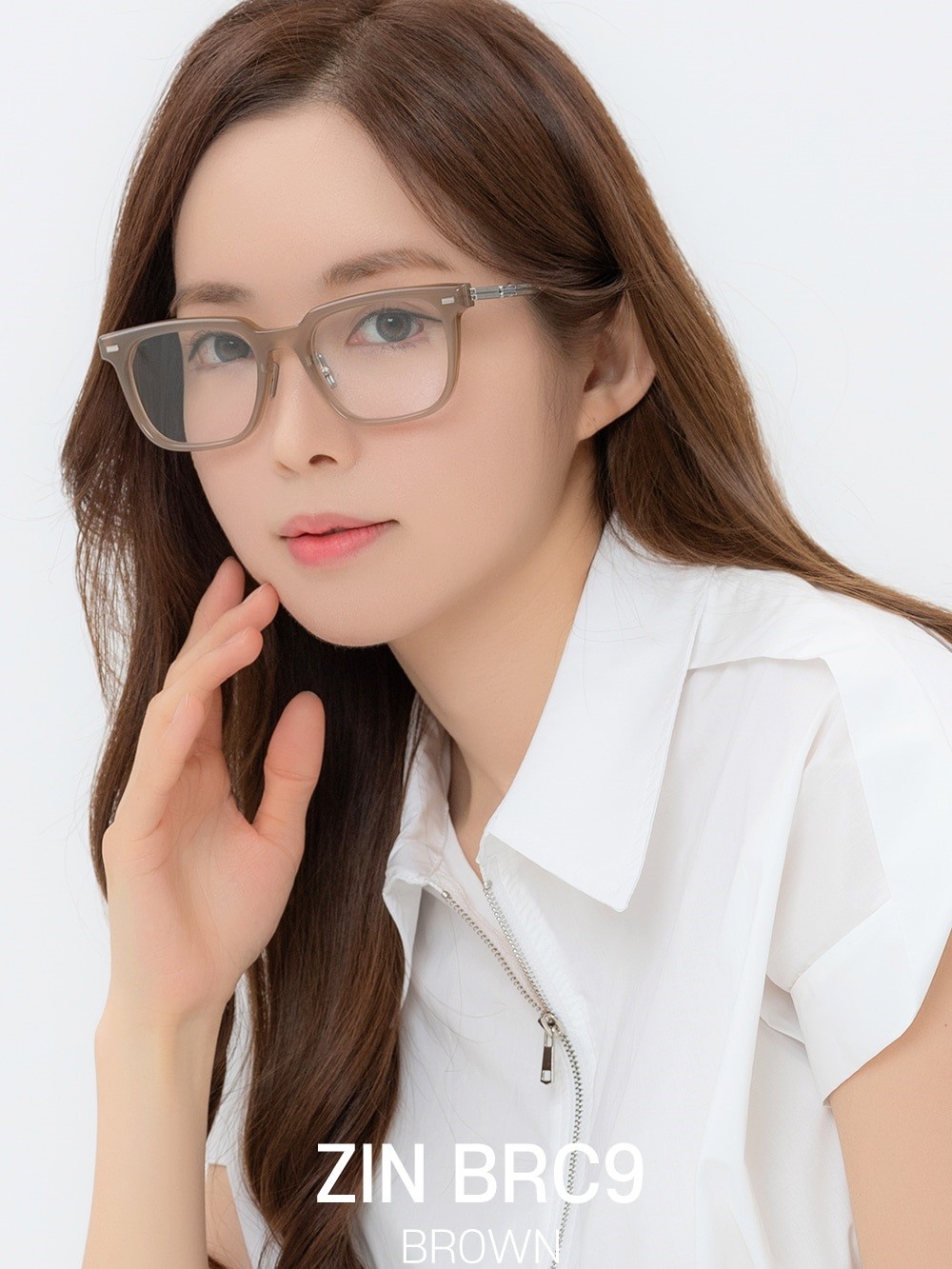 Kính mát GM gọng cận Gentle Monster Zin BRC9 Clear Lenses Translucent Brown Acetate Frame 5