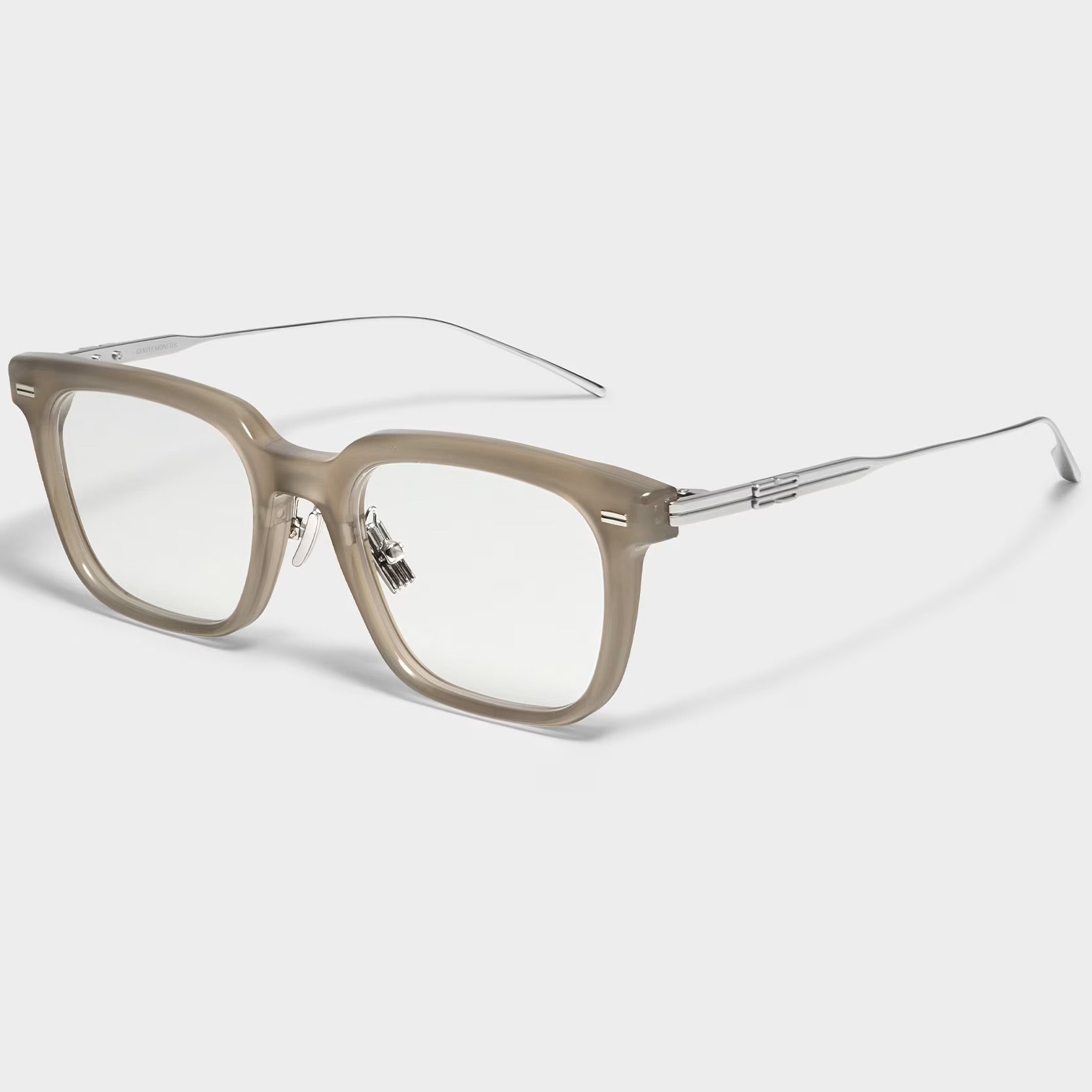Kính mát GM gọng cận Gentle Monster Zin BRC9 Clear Lenses Translucent Brown Acetate Frame 3
