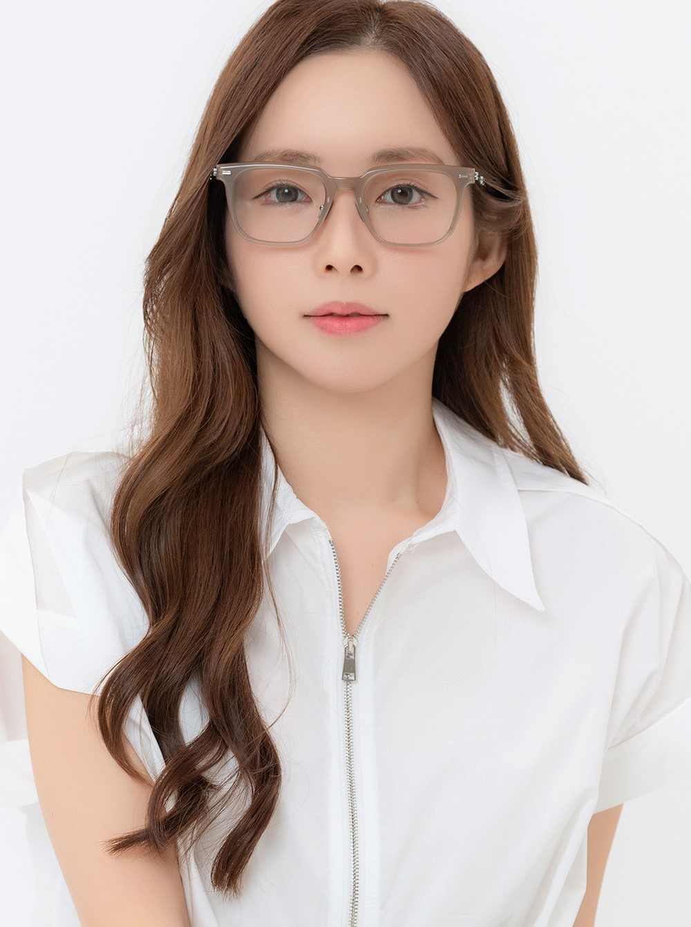 Kính mát GM gọng cận Gentle Monster Zin BRC9 Clear Lenses Translucent Brown Acetate Frame 7