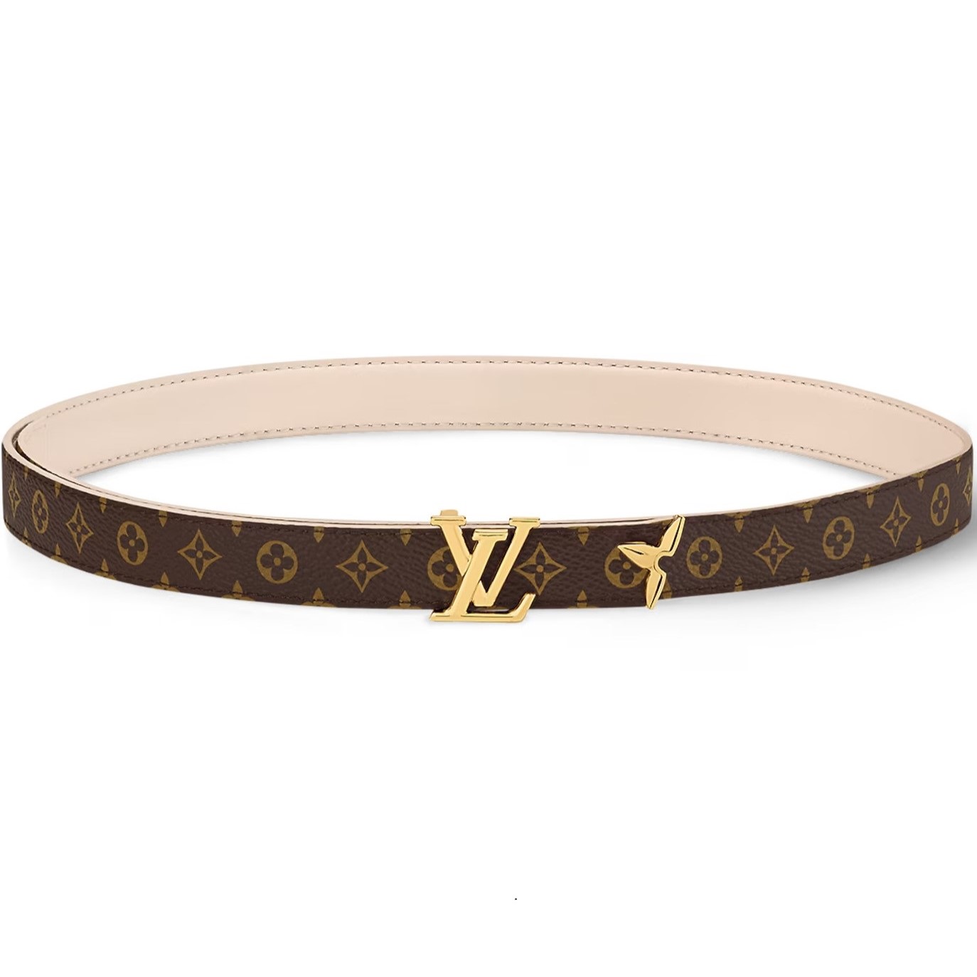 Thắt lưng Louis Vuitton Pretty LV 20mm Reversible Belt Cream 3