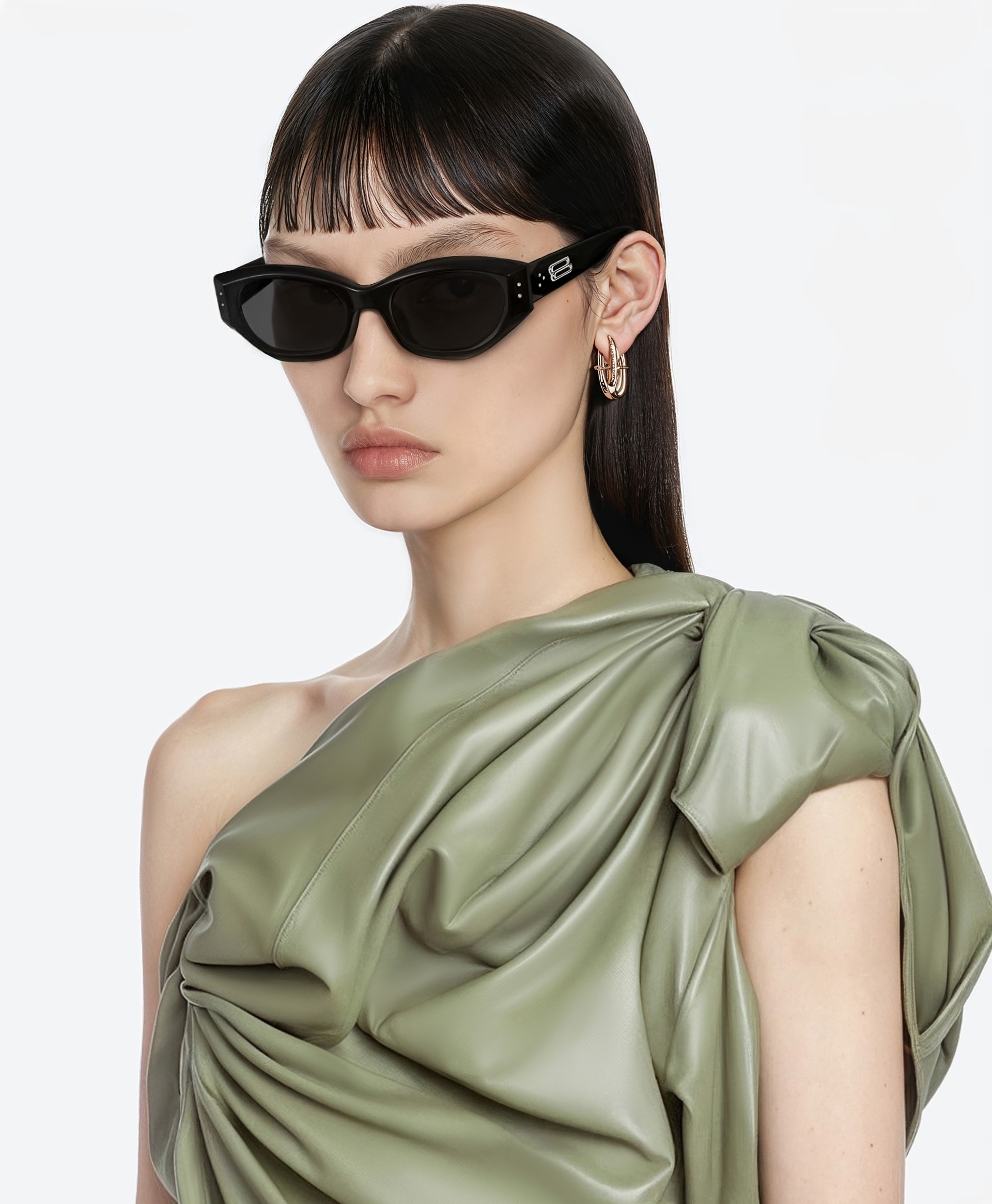 Kính mát Gentle Monster Benven 01 Black Acetate Frame 1