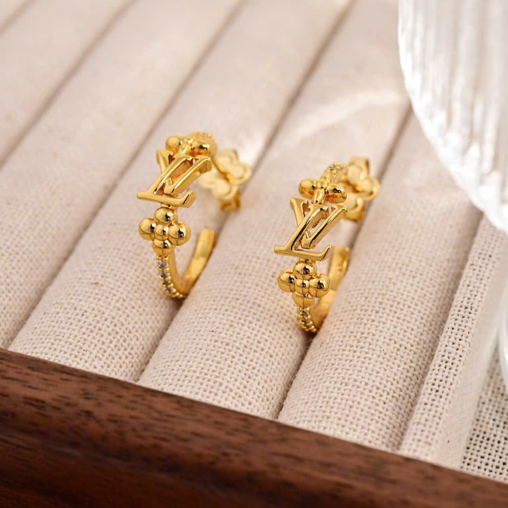 Bông tai LV Iconic Earrings LV Initials and Monogram Flower Signatures 2