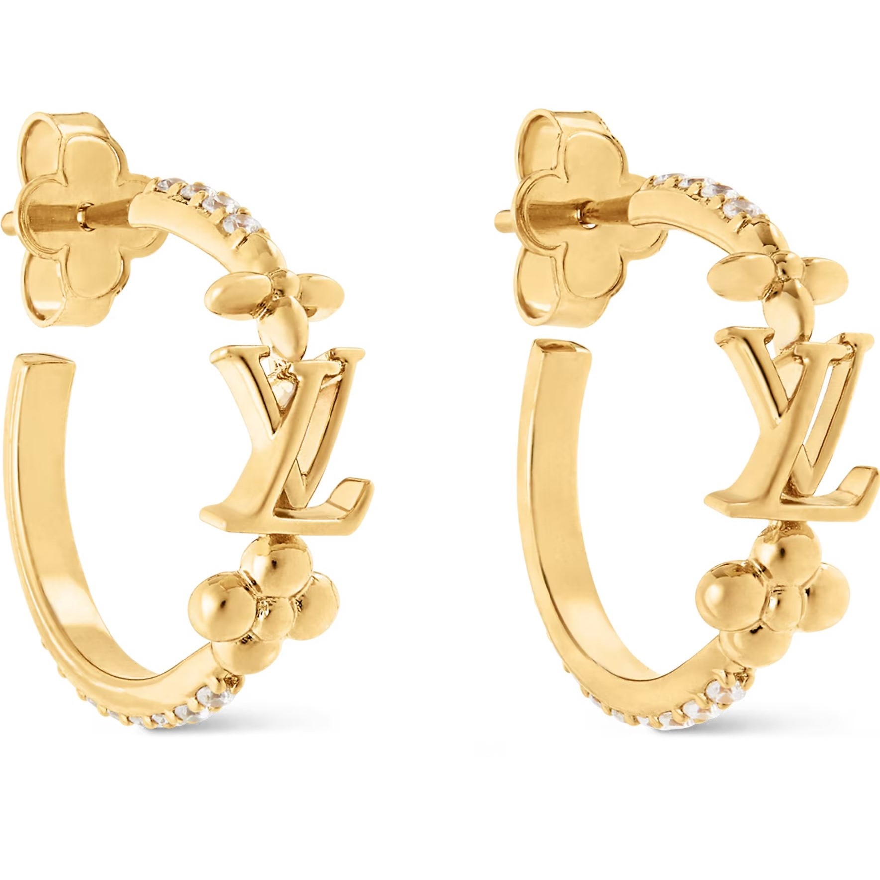 Bông tai LV Iconic Earrings LV Initials and Monogram Flower Signatures 4