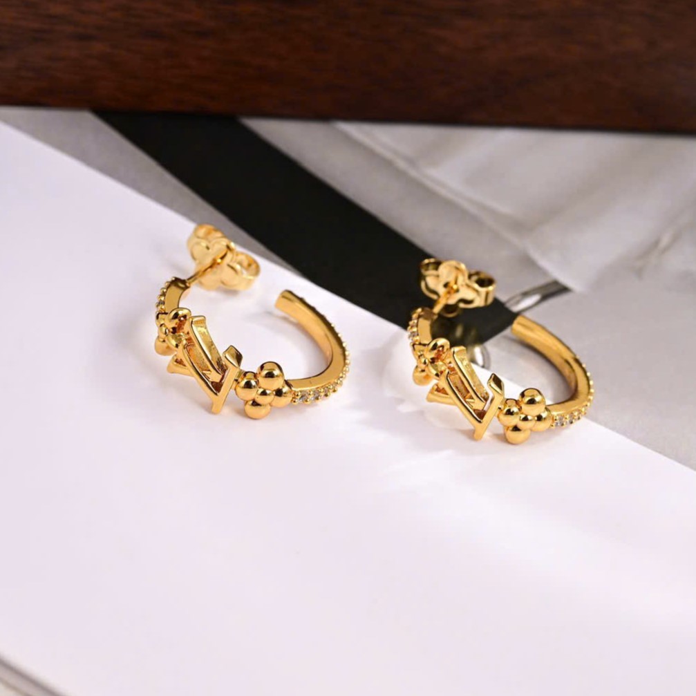 Bông tai LV Iconic Earrings LV Initials and Monogram Flower Signatures 9