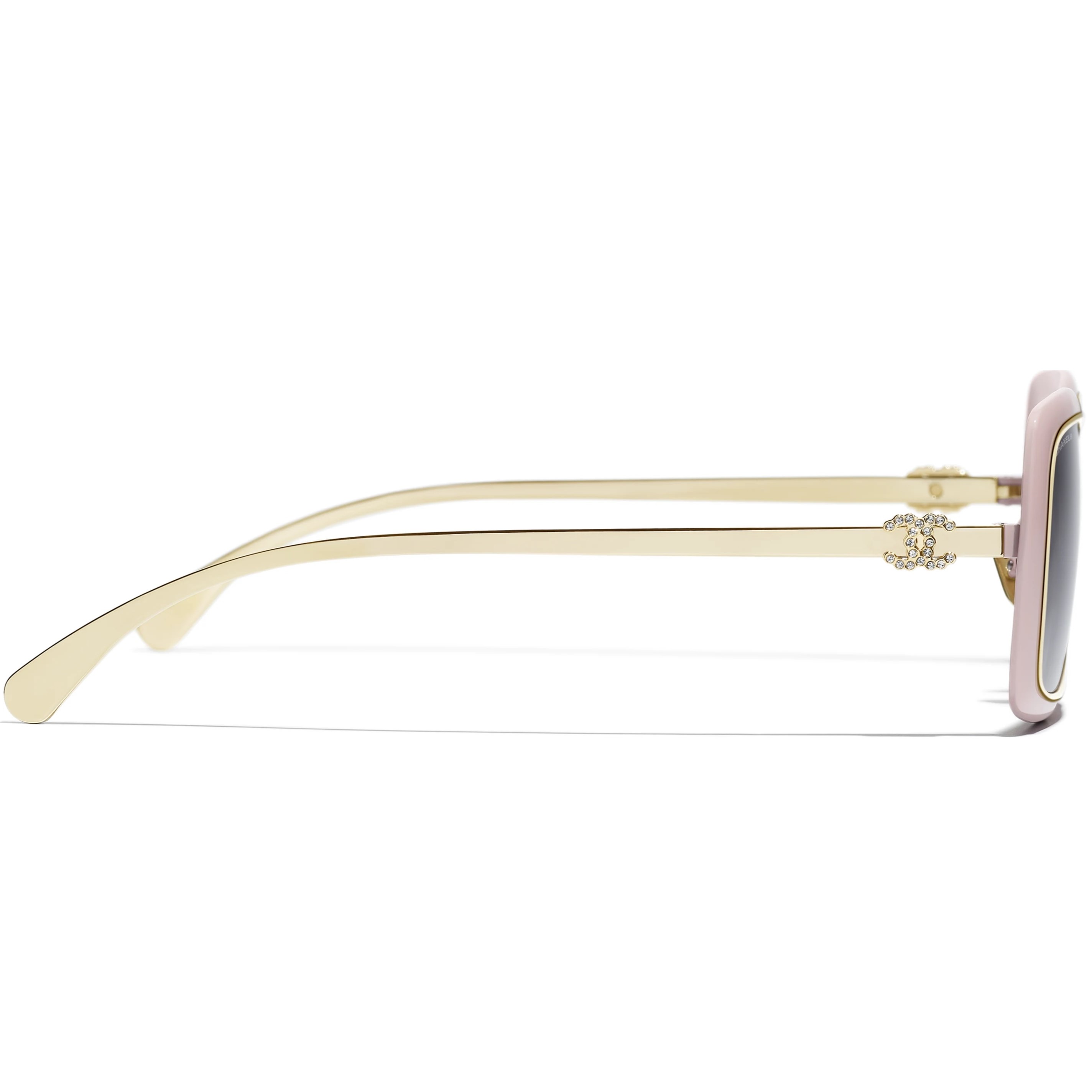 Mắt kính Chanel Rectangle Sunglasses Metal Pale Pink 9576B 2