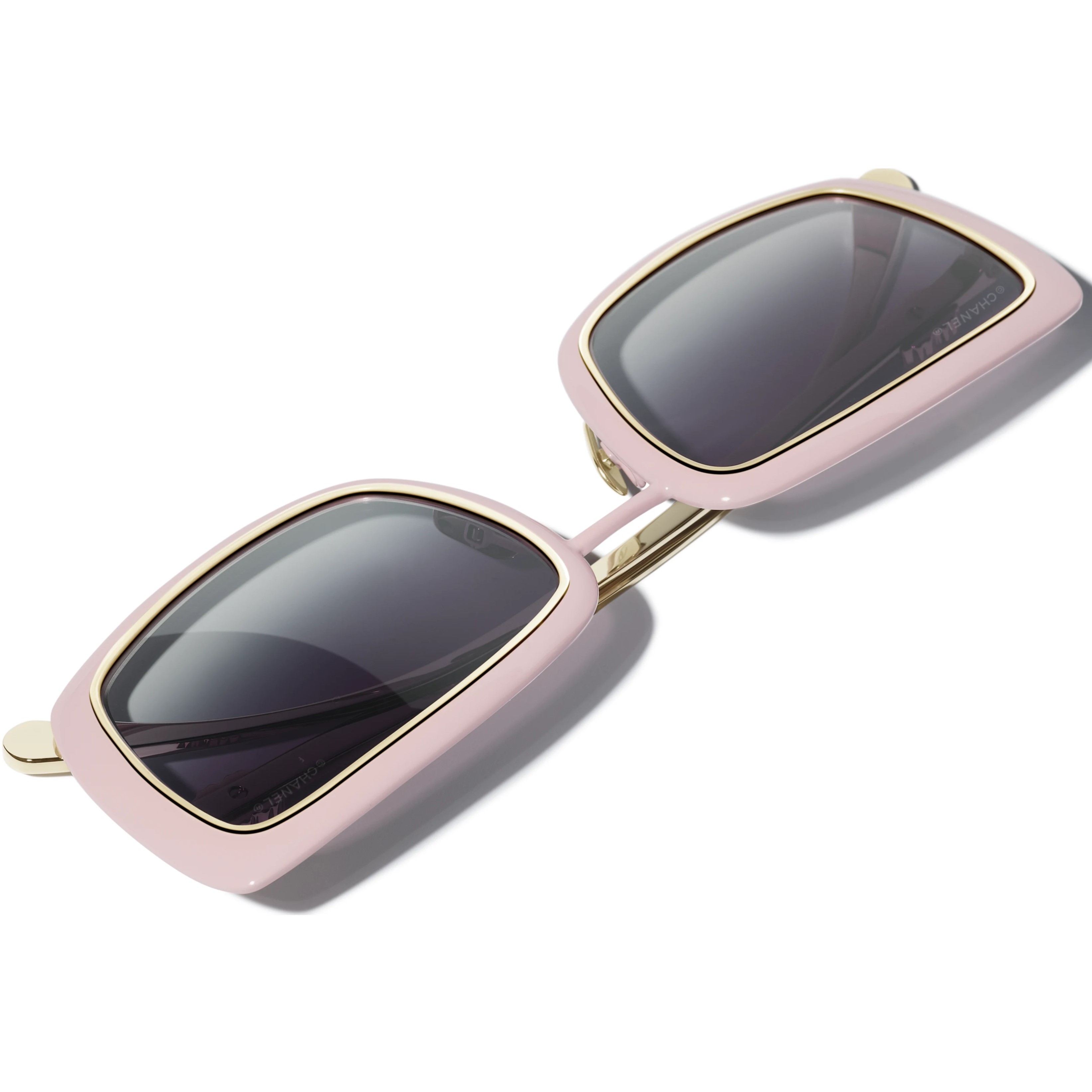 Mắt kính Chanel Rectangle Sunglasses Metal Pale Pink 9576B 3
