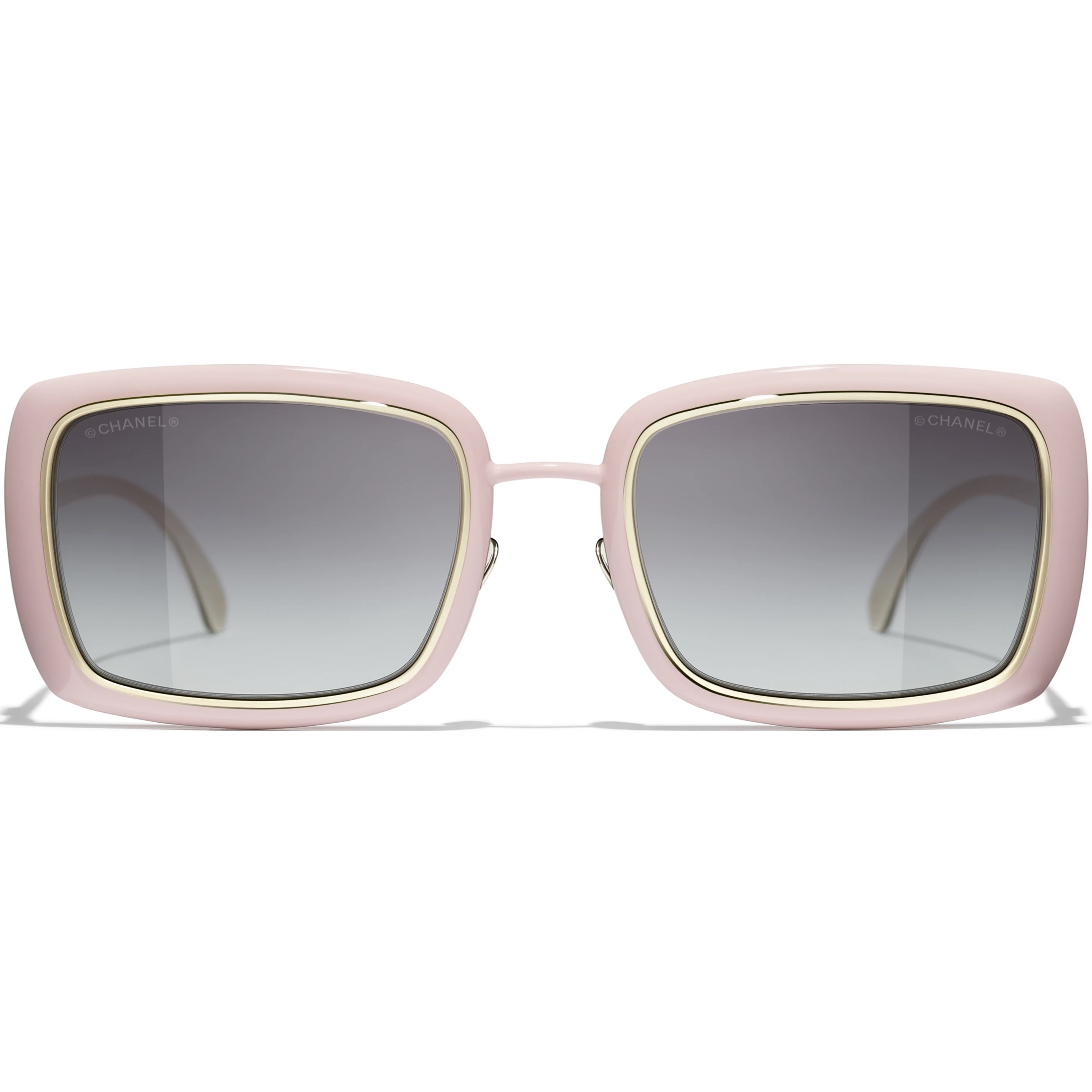 Mắt kính Chanel Rectangle Sunglasses Metal Pale Pink 9576B 4
