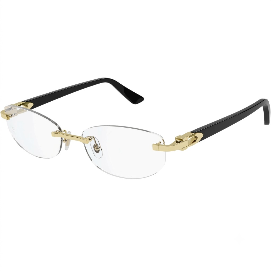 Mắt Kính Cận Cartier Gold Black Transparent CT0318O 001 3