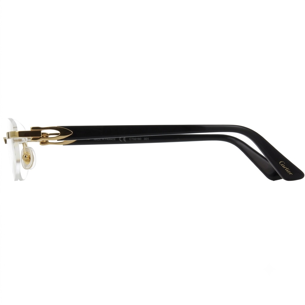 Mắt Kính Cận Cartier Gold Black Transparent CT0318O 001 1